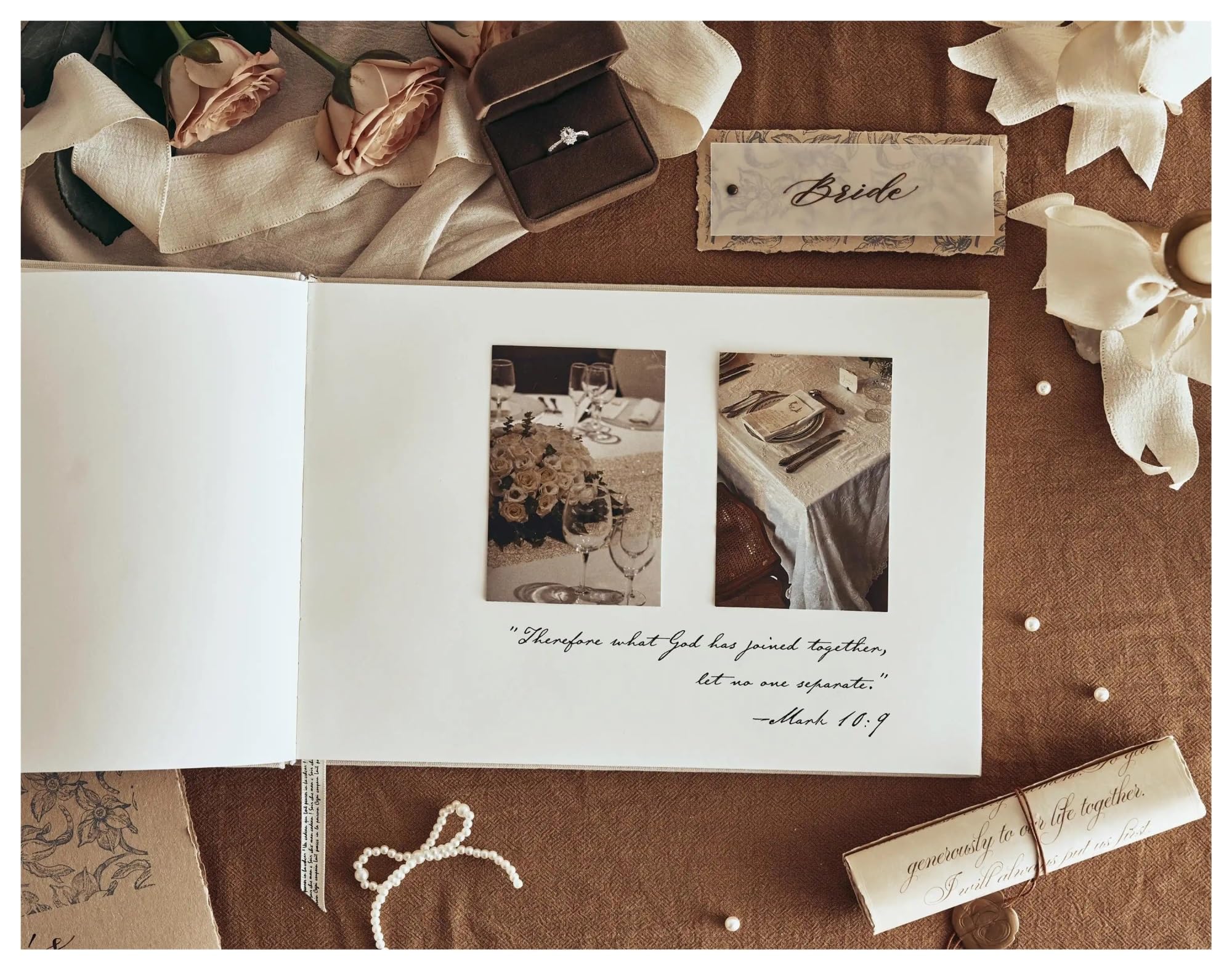 Libro Firmas Boda Libro de visitas Boda con Funda Lino