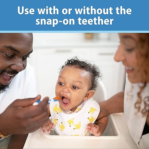 Miniatura 7 de Dr. Brown's Babero unisex para bebé, súper suave y absorbente, bandana con mordedor a presión, Rayas y zorro