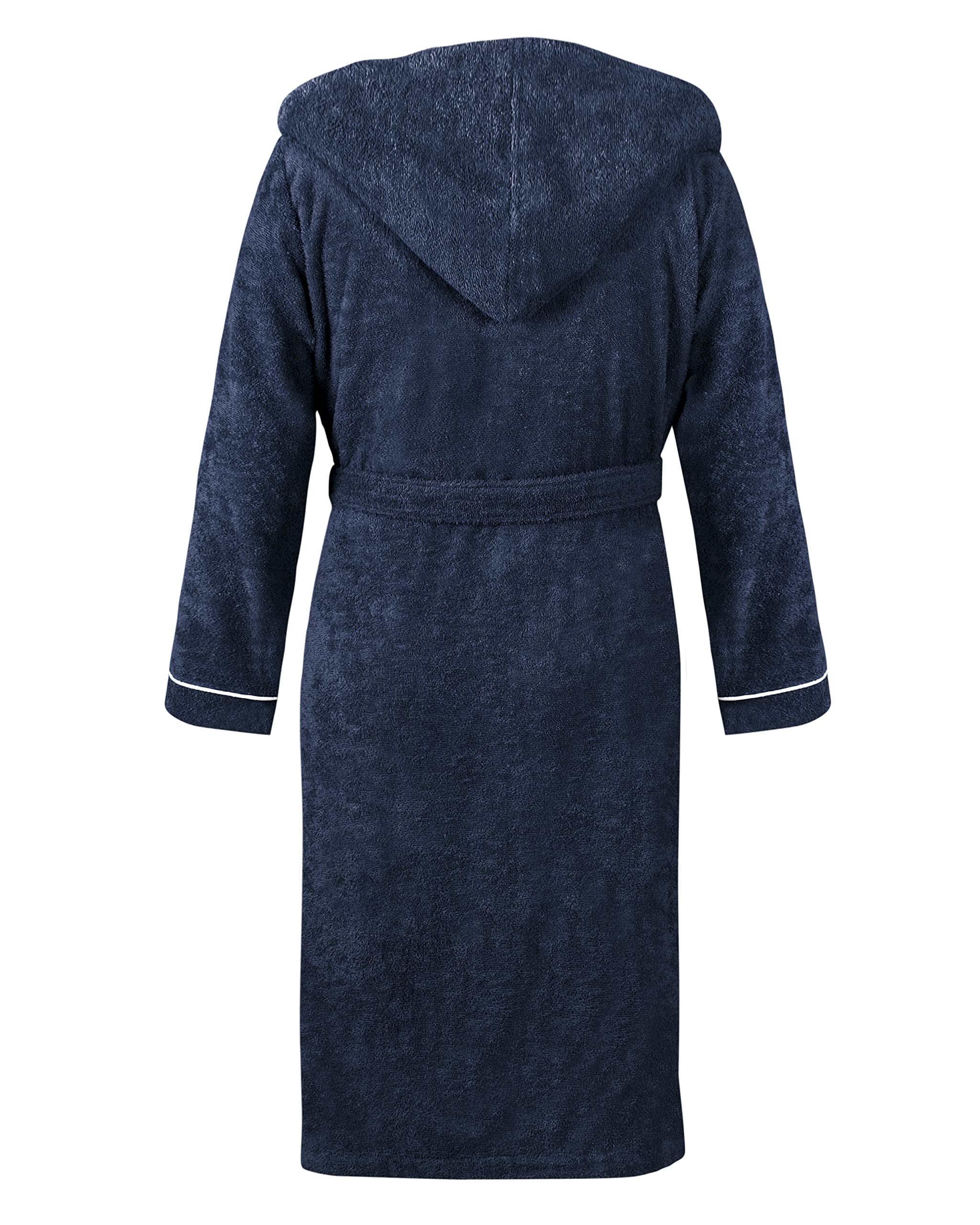 LAYNENBURG Accappatoio Uomo in spugna - Cappuccio - lungo - 100% Cotone (360g/m2) - OEKO TEX Standard 100 - Taglia M, L, XL, XXL, 3XL