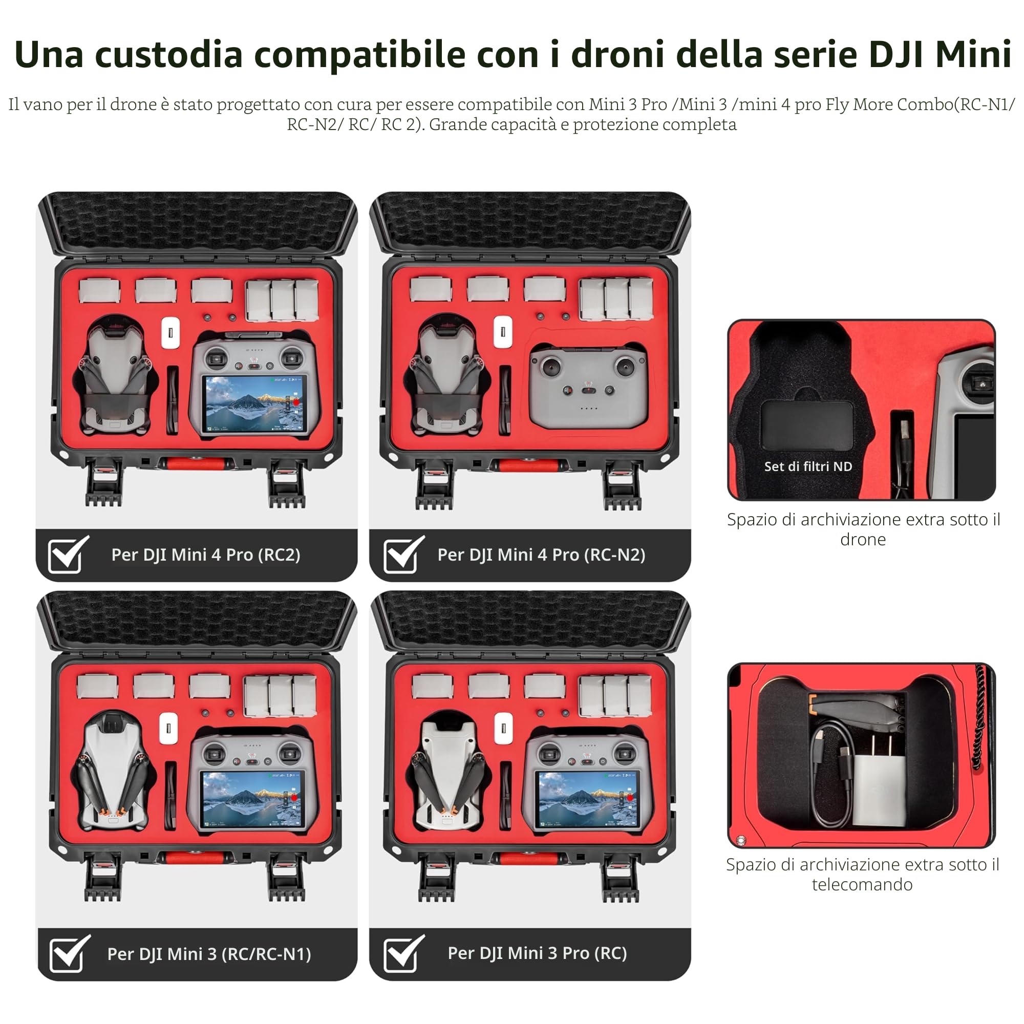 STARTRC Mini 3Pro Custodia Rigida Impermeabile per DJI Mini 3 Pro RC Accessori