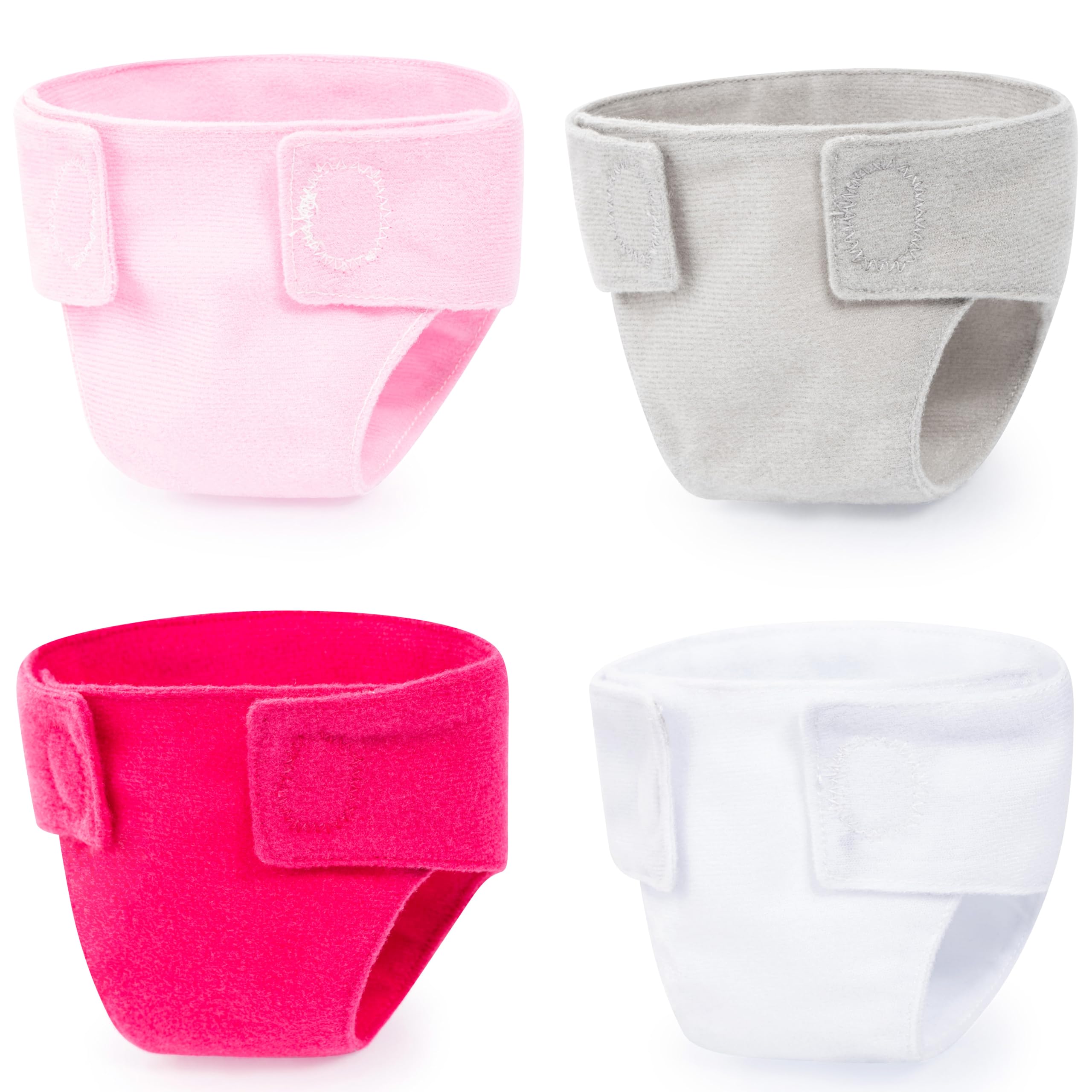 Bayer - Sewed Diapers Set for Baby Dolls 18” - 4-Pieces Doll Accessories Deluxe Collection - 4 Colours Soft Toy for Kids - 73098AA