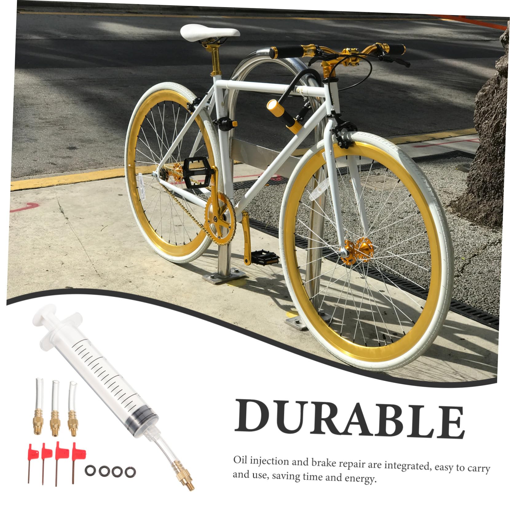 Abaodam Herramienta engrasar montaña Equipo Bicicletas hidráulico Kit de Purga de Aceite reparación de Frenos de Bicicleta reparación de Frenos para Bicicleta Metal