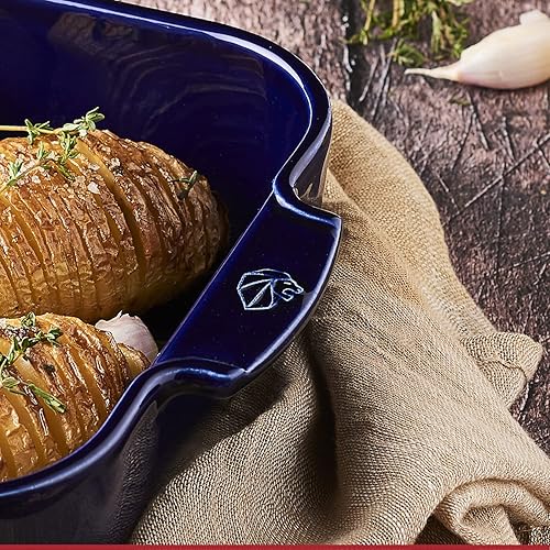 Miniatura 31 de Peugeot - Appolia - Plato rectangular para horno - Panadero de cerámica con asas - Crudo 13 x 11 x 3 pulgadas Ecru,Azul,Pizarra,Rojo