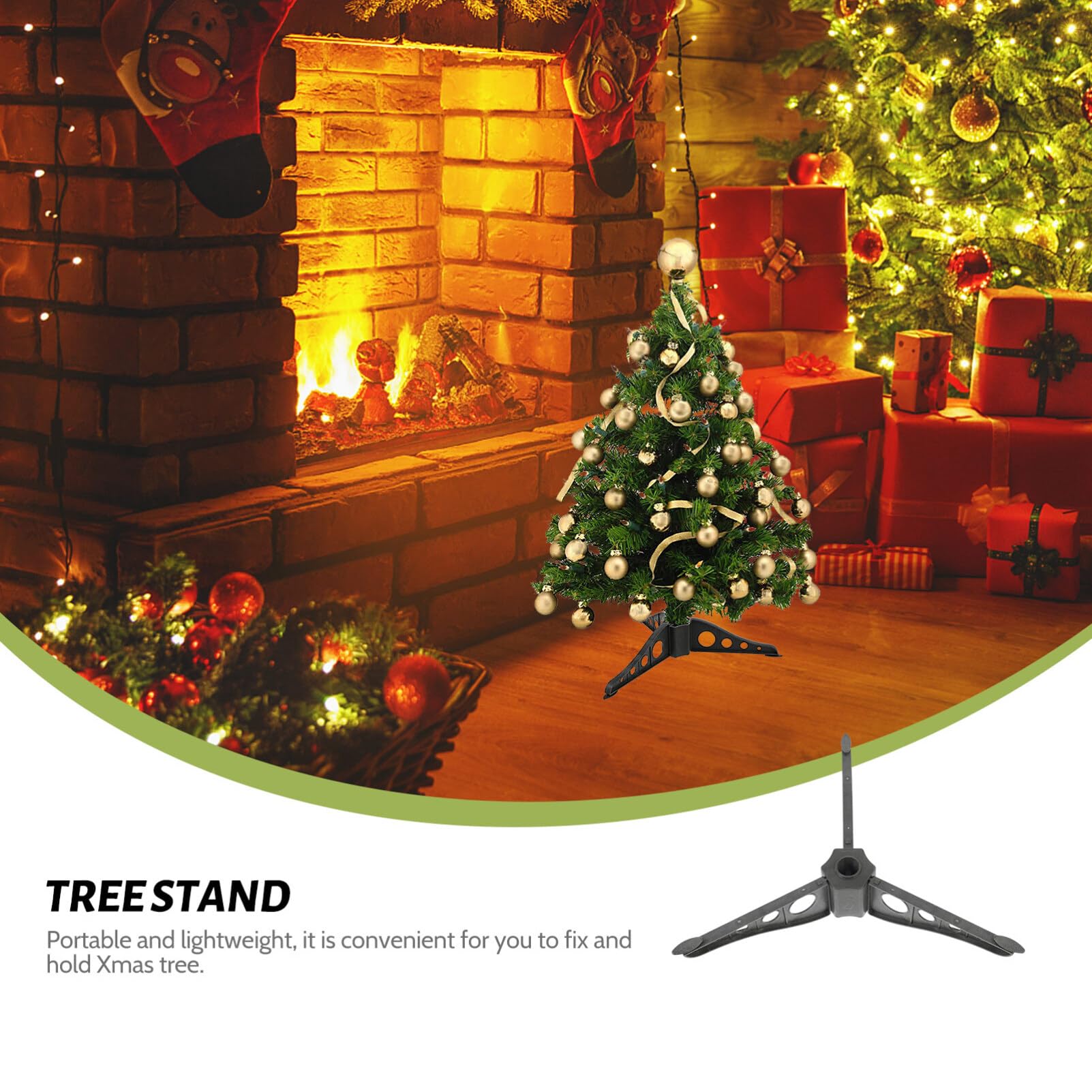 FOMIYES Christmas Tree Stand, 6Pcs Plastic Artificial Christmas Tree Stand Christmas Tree Holders Stands for Xmas Tree, Black Replacement Xmas Tree Stand Base for Artificial Trees