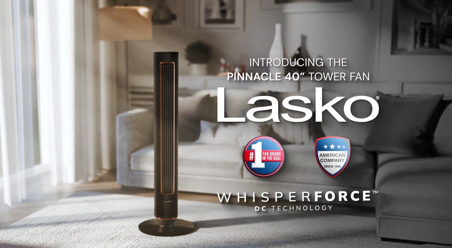Amazon.com: Lasko Pinnacle 40” Tower Fans for Home, 32 ft/s