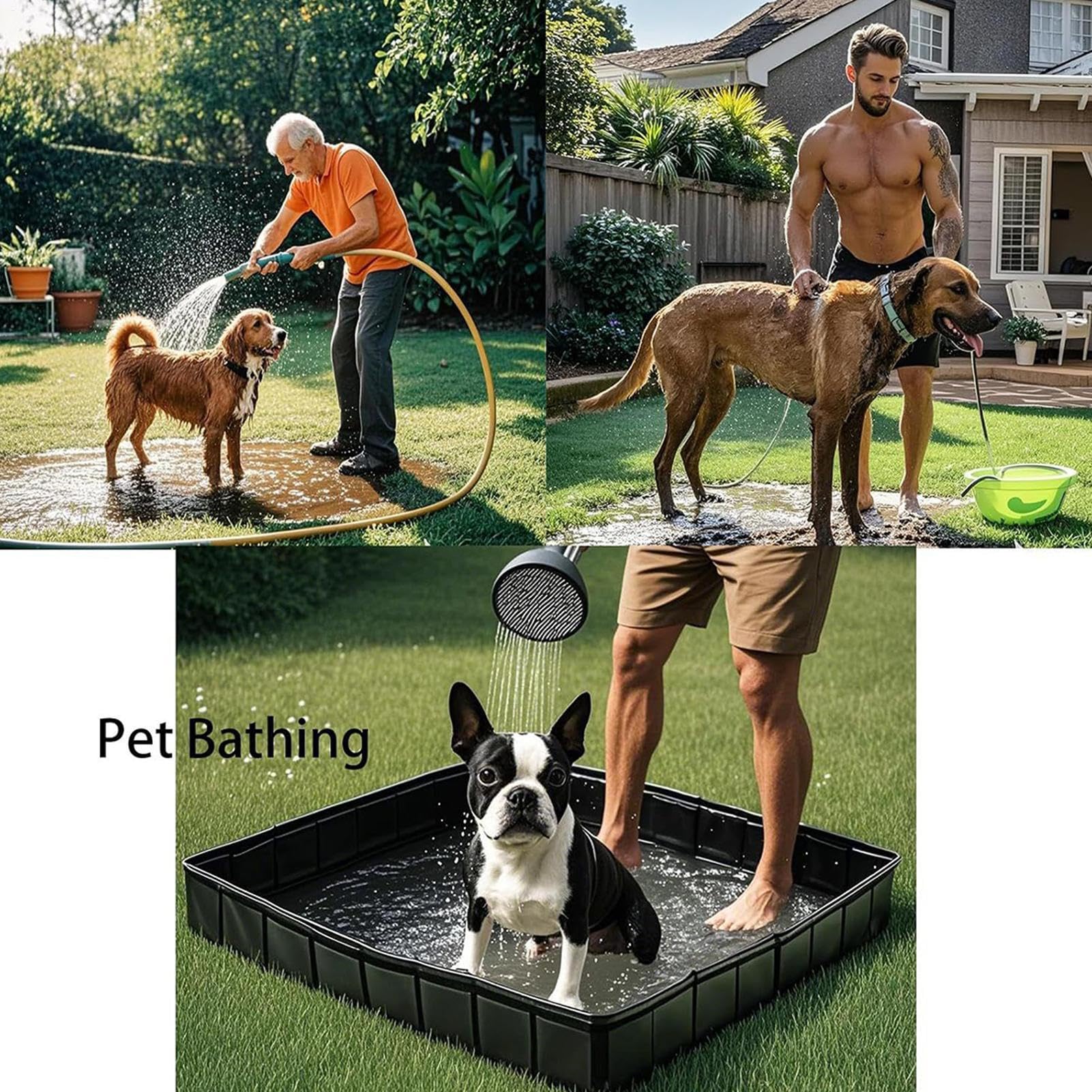 Duschbasis - Rechteckige Duschschale | Outdoor -Duschen Basis | Duschen Stehen Mit Entwässerungsloch | Flexible Weiche Fußböden Campingausrüstung Für Terrasse Hinterhof Sauna Garden Beach Ca