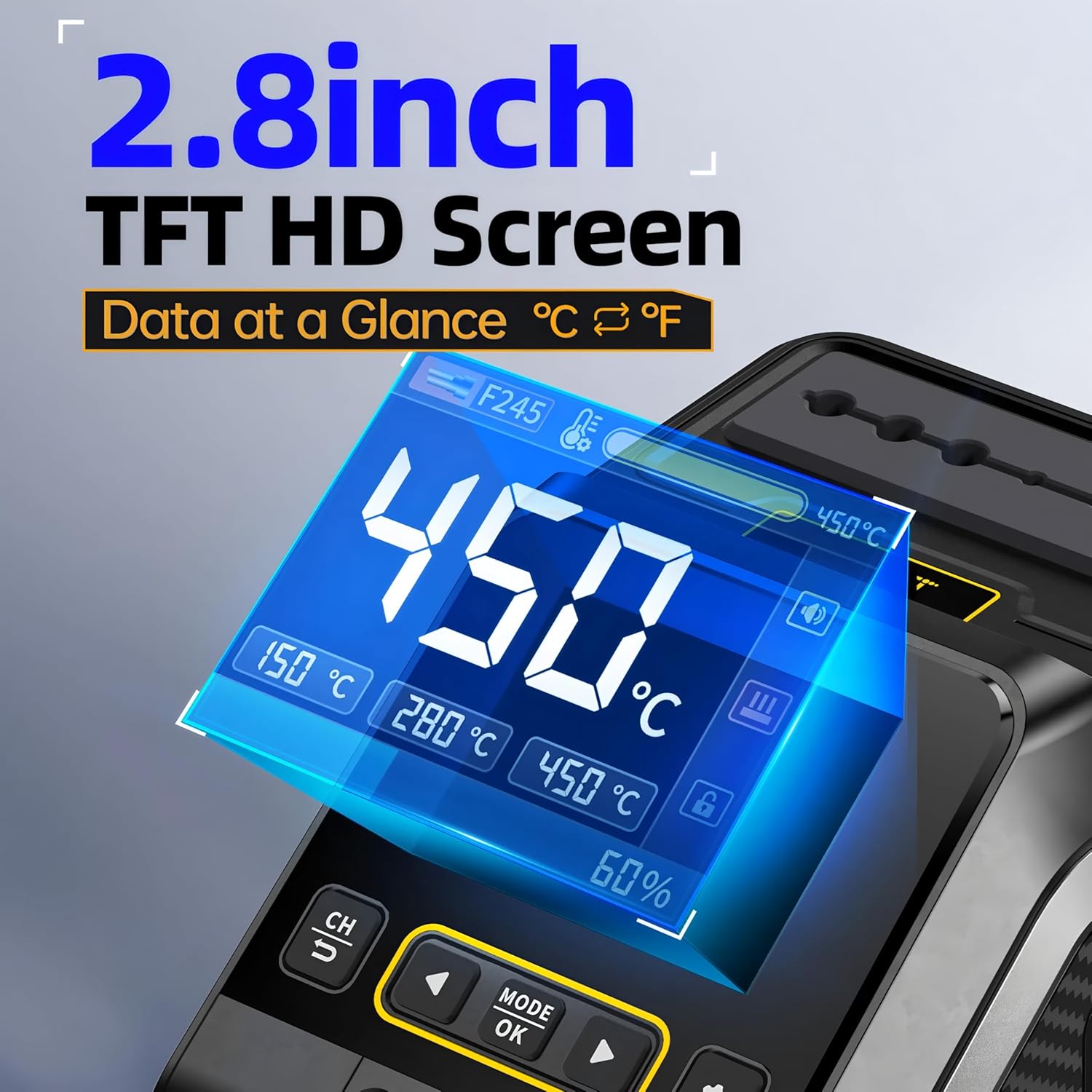 DWS-200 200W Power Repaid Heating Soldering Iron Staion C210 C245 Solder Iron Handle Electronic Welding Rework Station(DWS-200 Full Set)