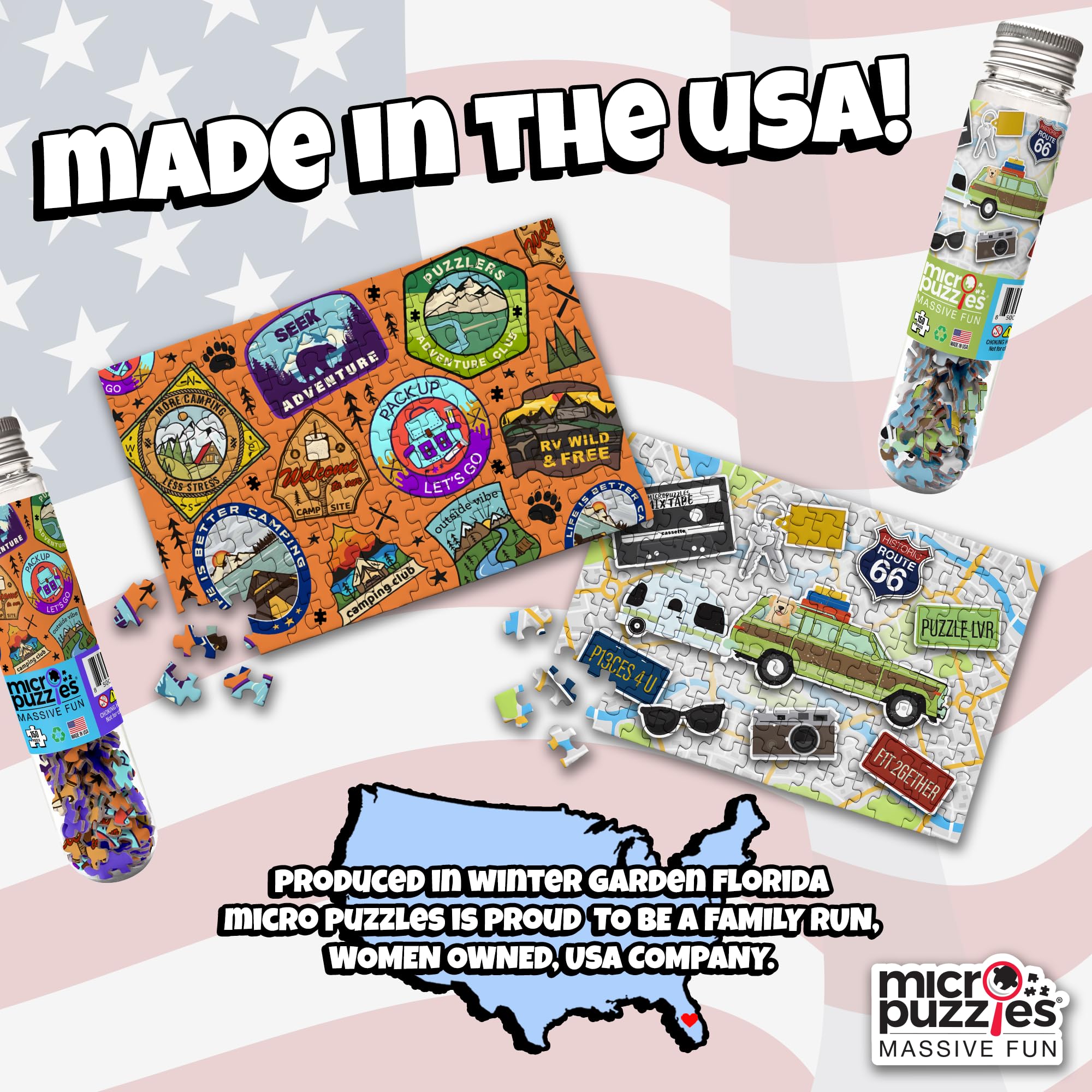 MicroPuzzles "Road Trip" 2-Pack - Mini Puzzles for Adults, 150 Piece Small Puzzles for Adults and Teens - 4" x 6" Inch, Compact and Challenging Portable Jigsaw Puzzles for Travel and Relaxation - Image 8