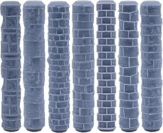 7 Texturen Rollen und Modellierwerkzeuge für Polymer-Ton Rollen zum Kneten von Ton Handgeformter Textur-Ton Stempel für Modellierarbeiten Keramikwerkzeug für DIY-Kunsthandwerk