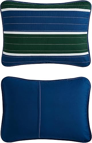 Miniatura 4 de Nautica - Juego de edredón tamaño Queen, ropa de cama reversible de algodón con fundas a juego, decoración informal del hogar para todas las