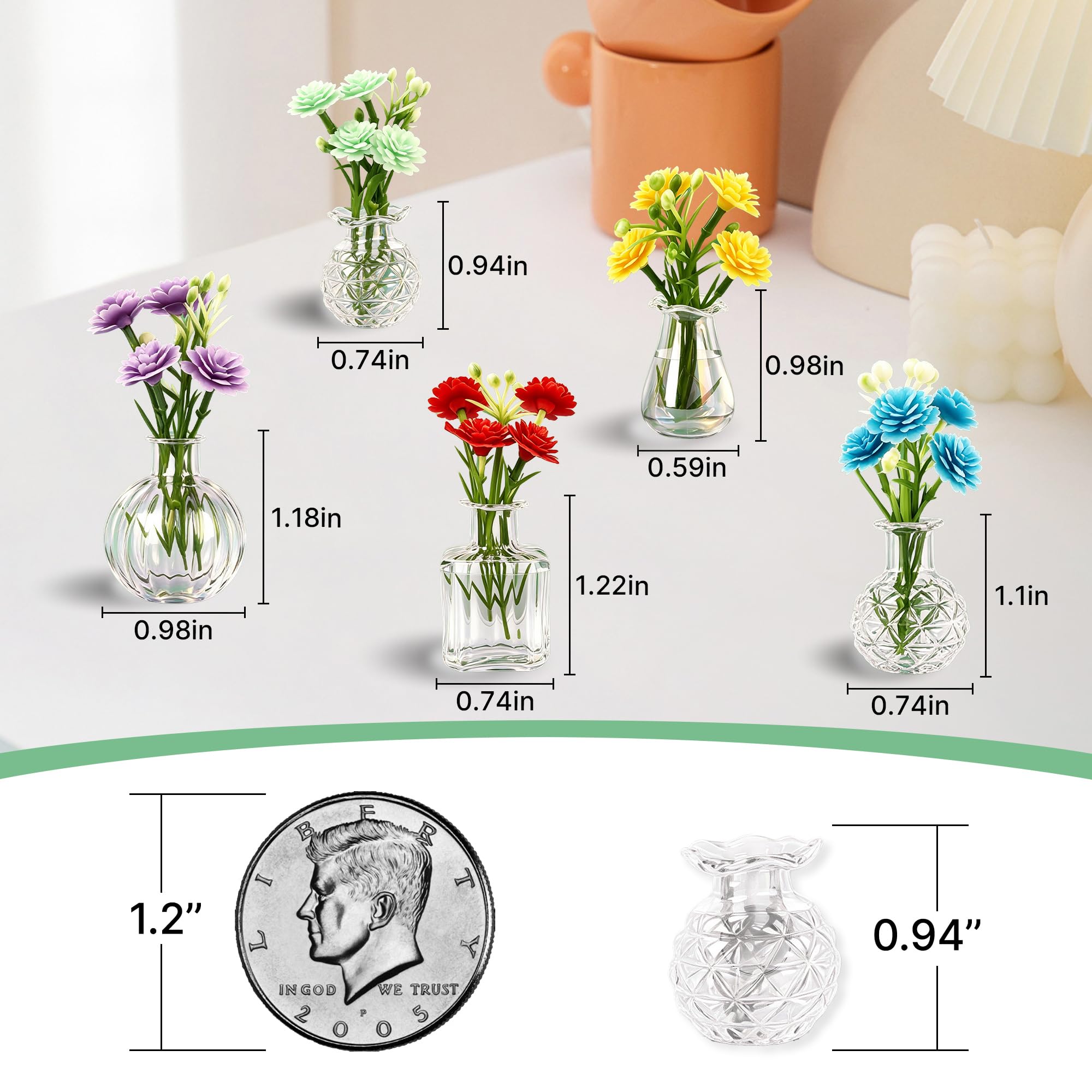 Amazon.com: ZOYVUX Cute Mini Vase Magnets for Fridge, Tiny Plant