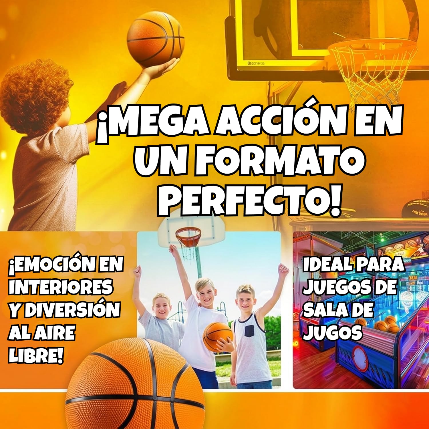 Bedwina Balones de Baloncesto Mini (2 o 4) de Goma 17,8 cm tamaño 3. Mini Canasta para Juegos en Piscina Interior/Exterior cumpleaños para niños