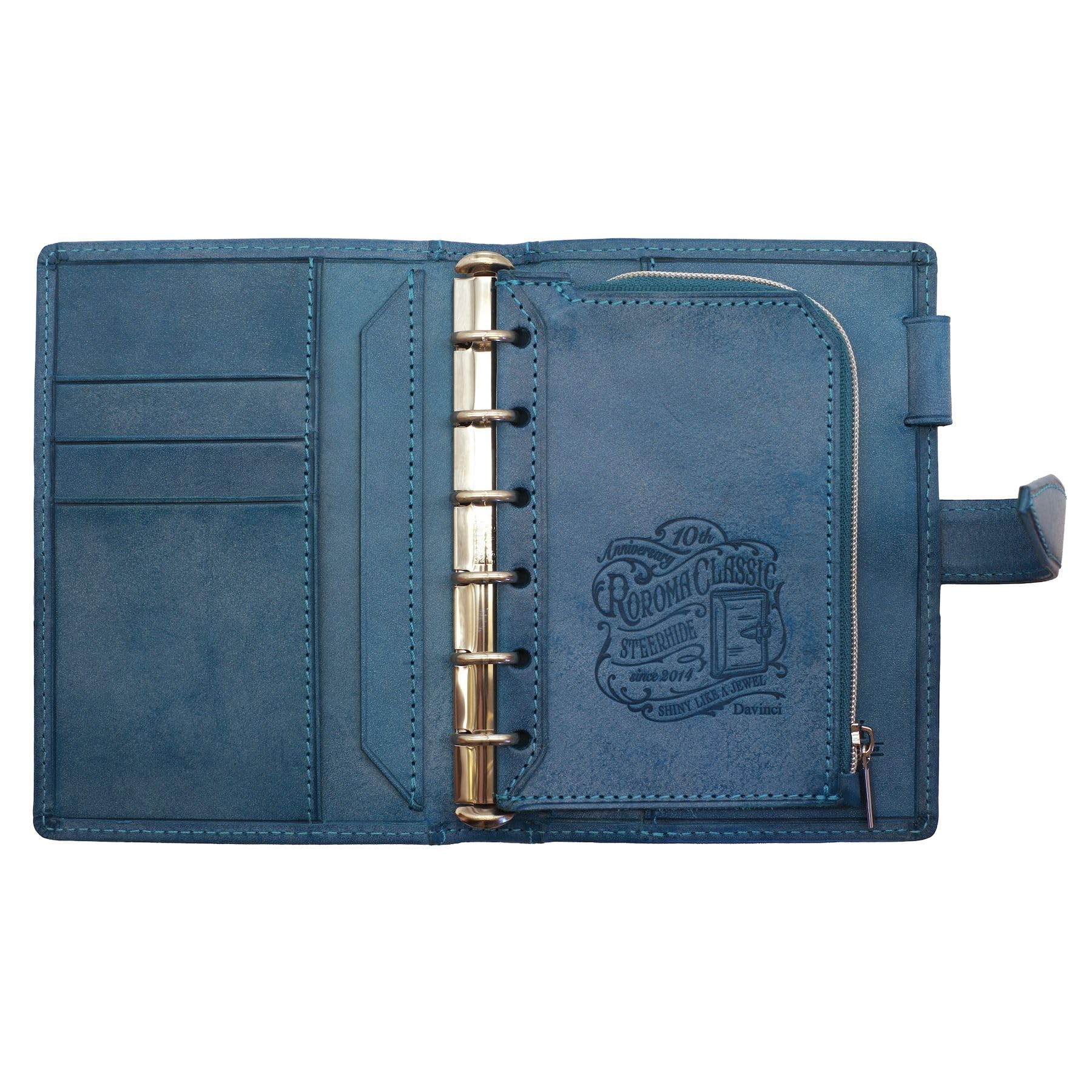 リフィル付き】 ロロマクラシック 手帳 ミニ6 m6 ブルー ダ・ヴィンチ