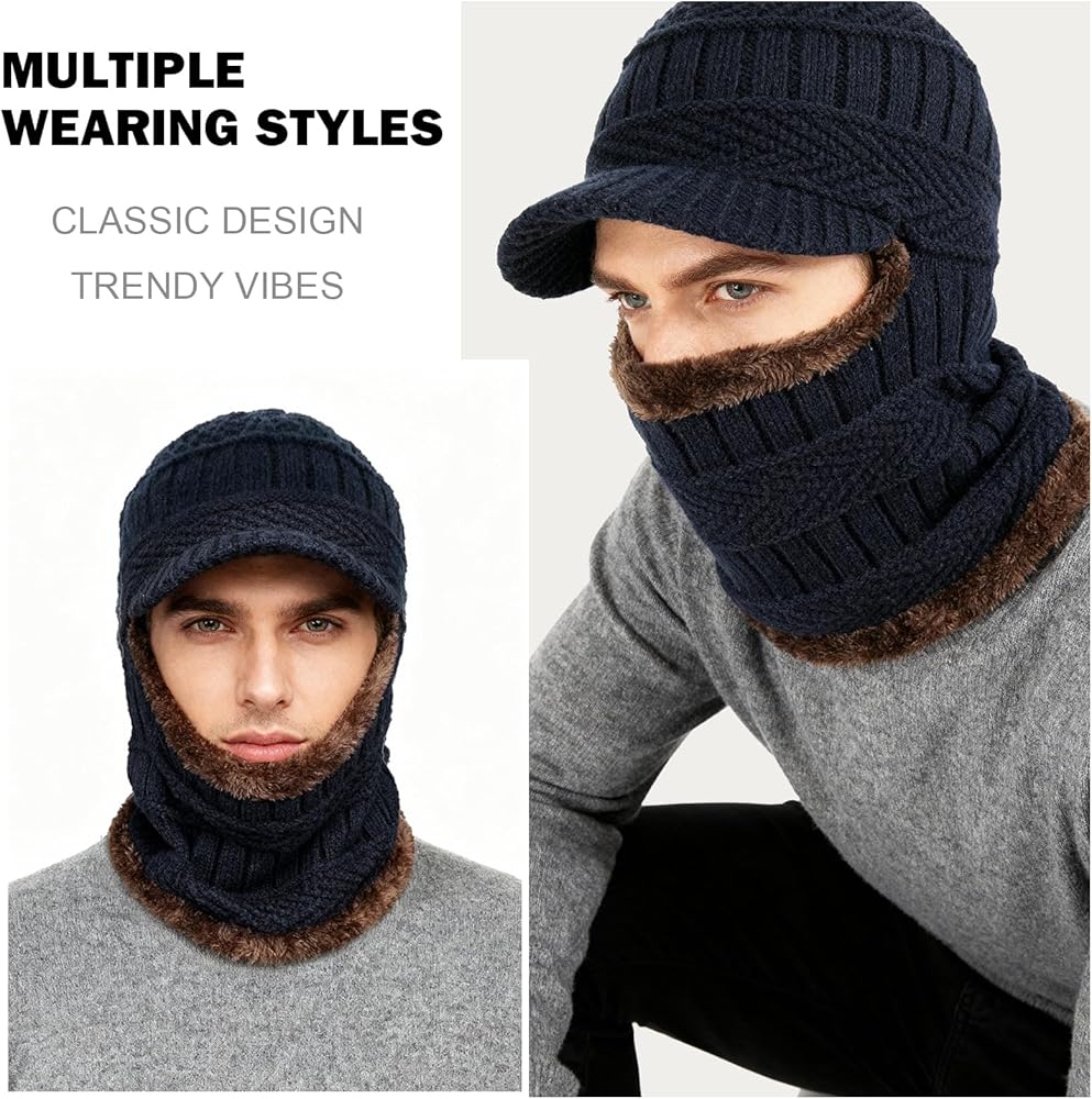 TAGVO Winter Unisex Knitted Balaclava Face Mask Cover Thick Warm