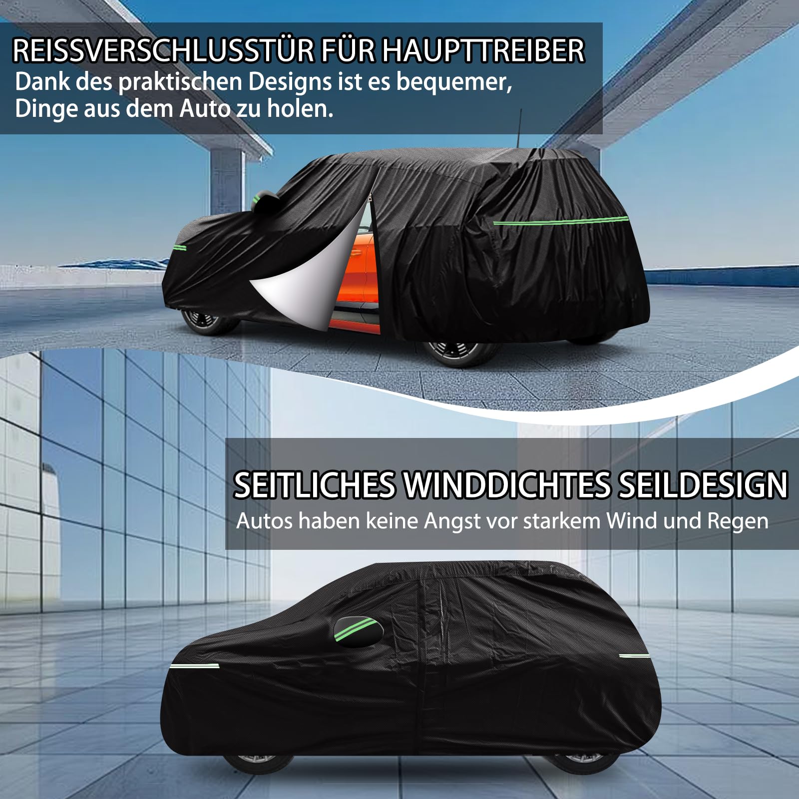 Funda de coche impermeable para Re-Nault Clio 2006-2024, transpirable UV, lluvia, protección contra el polvo, cubierta de coche para Re-Nault Clio, adecuada para invierno y verano