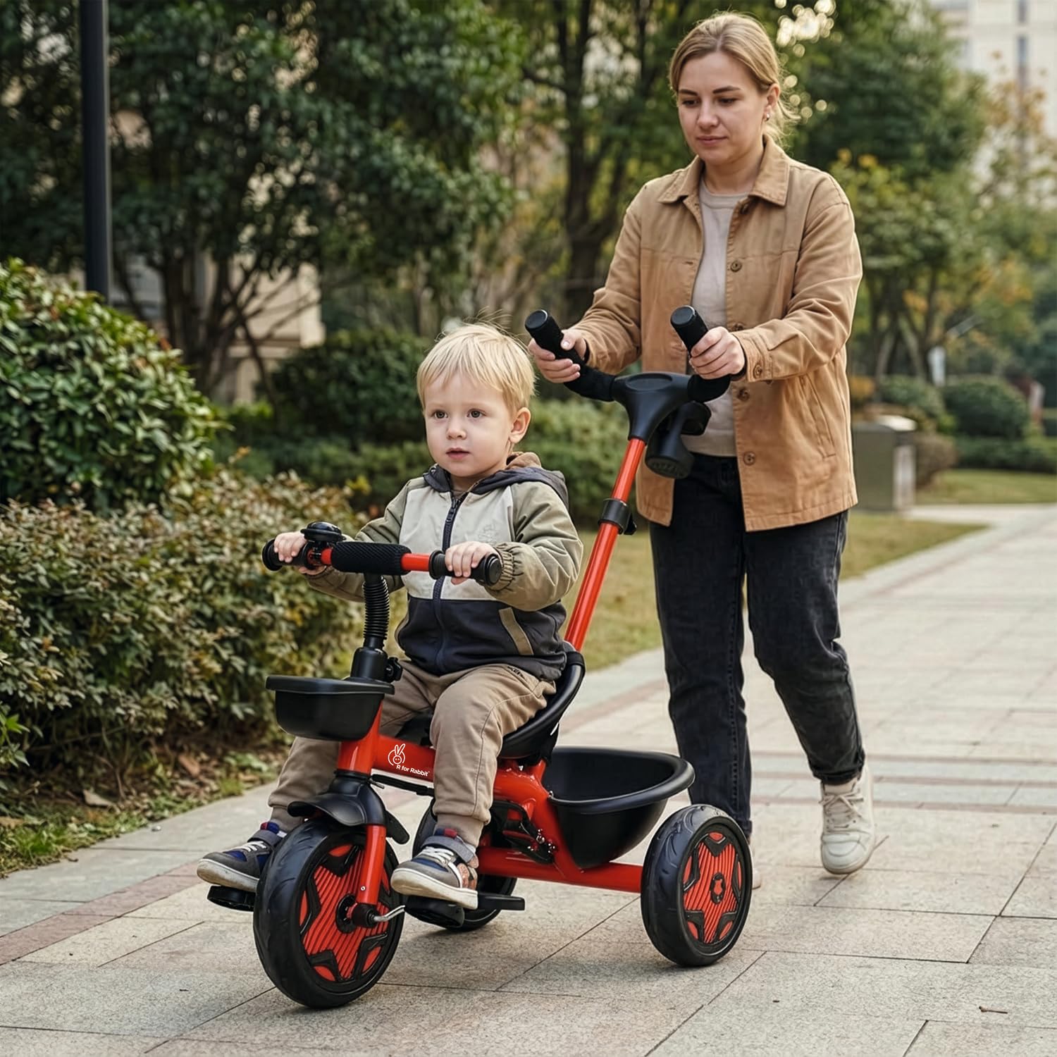 R for Rabbit Tiny Toes R20 Ace Tricycle for Kids with Parental Control, Premium EVA Wheels, Seat Belt & Bell and Storage Basket | Baby Trike Cycle for 1.5 to 5 Year, Upto 25 Kg Boy/Girl-image-21