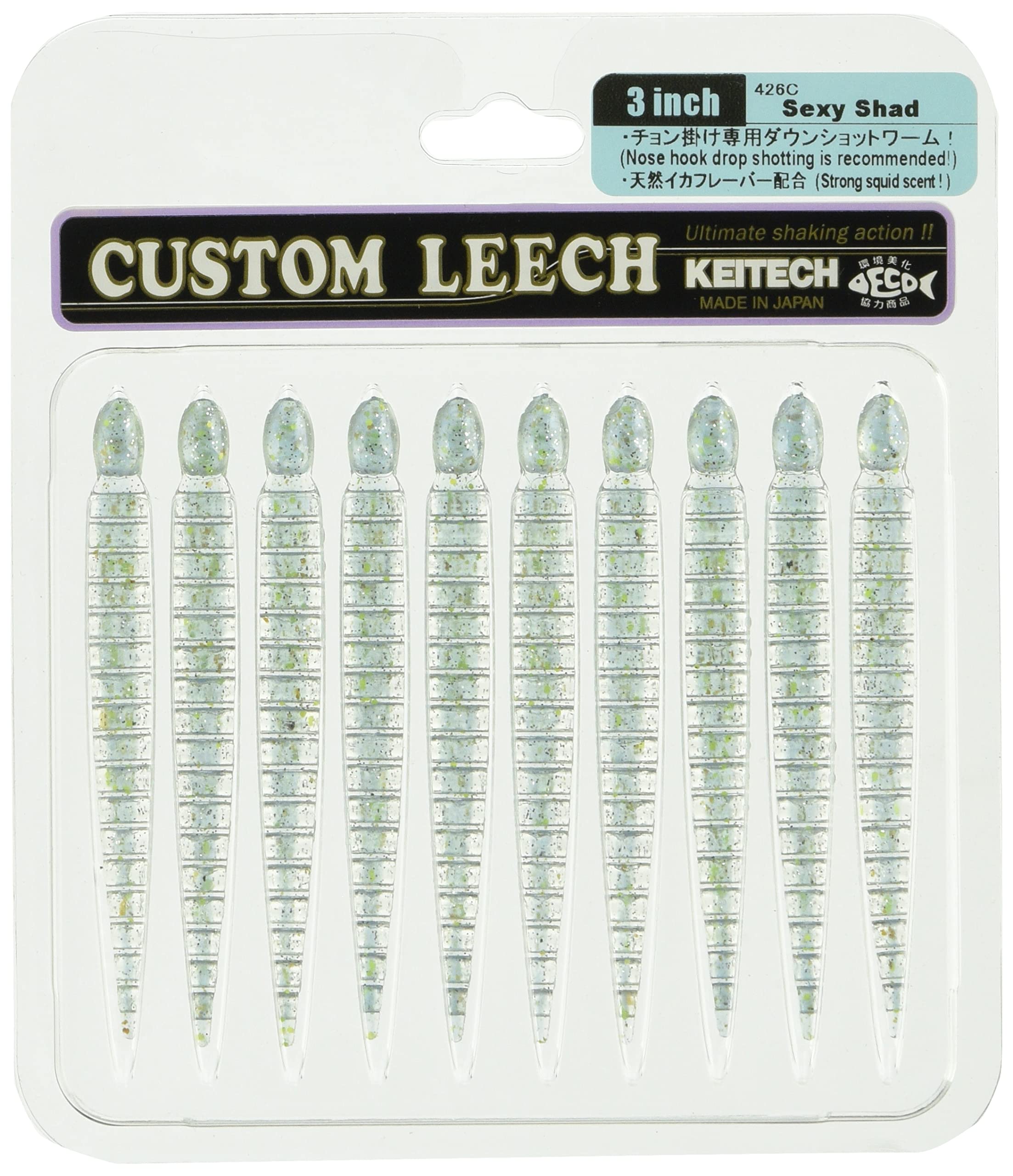 Keitech Leech 3" #426C Sexy Shad