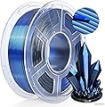 TECBEARS PLA Silk Filament 1.75MM, Dual Color Silk PLA+ Filament 1kg Spool, 360° Reveals Varied Colors, Dimensional Accuracy +/- 0.03mm, PLA Silk Bicolor Black+Blue Filament