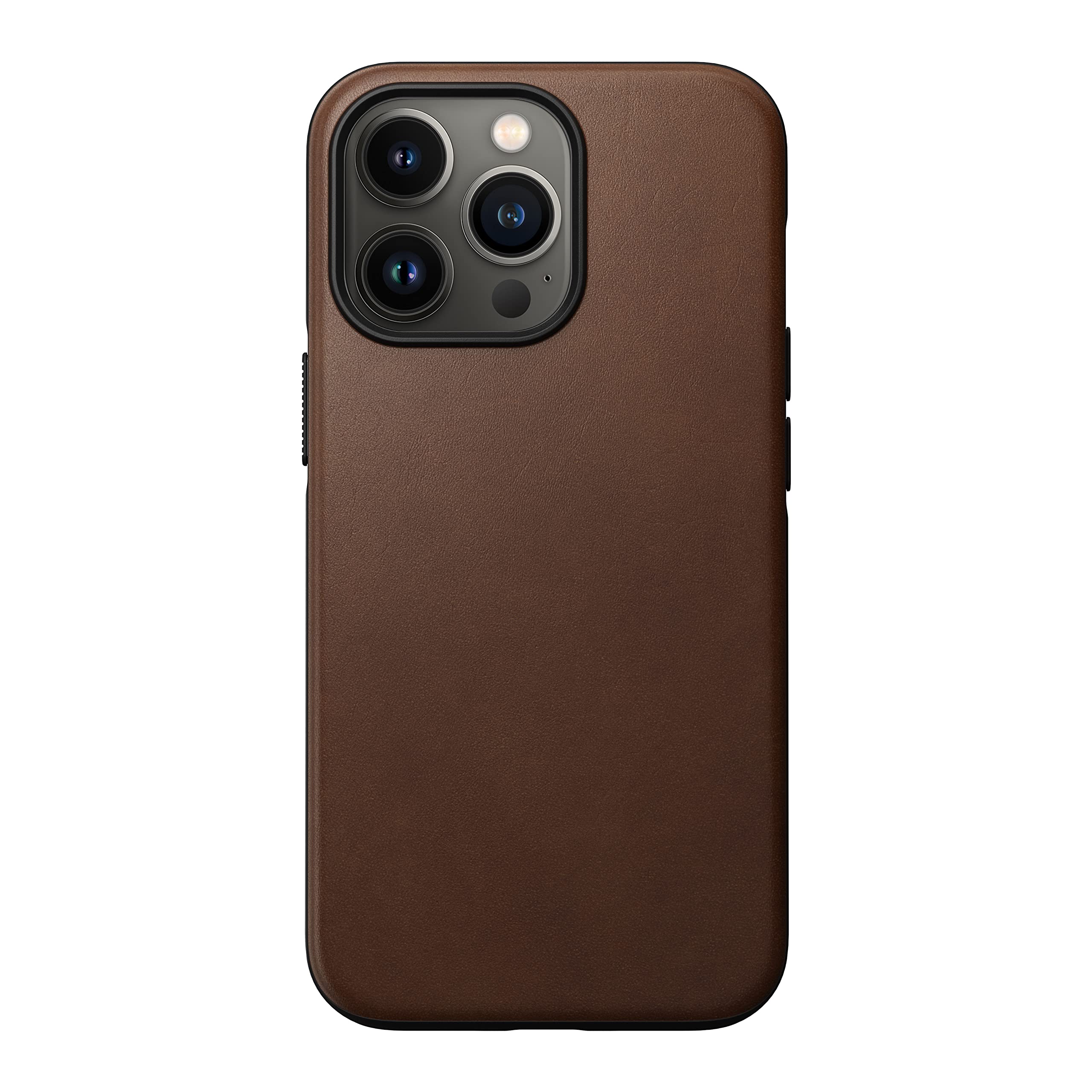 Nomad Modern Leather Case for iPhone 13 Pro | MagSafe | Rustic Brown Horween Leather