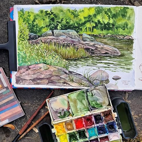 Miniatura 2 de Professional Watercolor Brushes Set,Soft Synthetic Bristle,Rounds/Hake/Dagger Brushes for Detail,Wash, Acrylics,Inks Gouache Oil,10 Sizes Biaelk