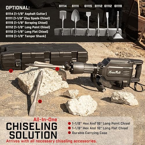 Miniatura 5 de XtremepowerUS Construcción eléctrica resistente del sacador del interruptor del martillo de Jack de la demolición 2800Watt