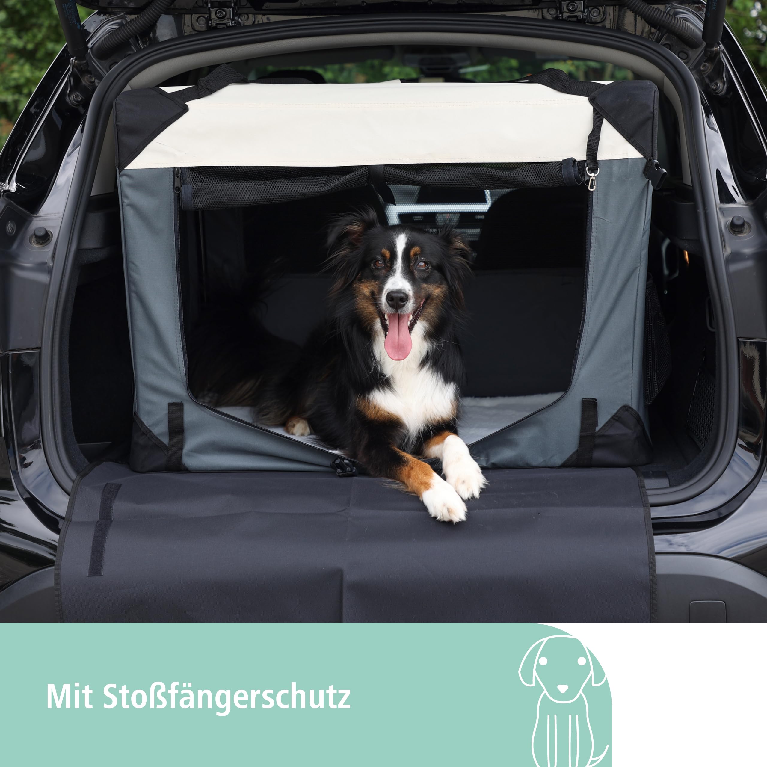 Kerbl Pet Transportbox Journey, 70x52x52cm, grau/beige