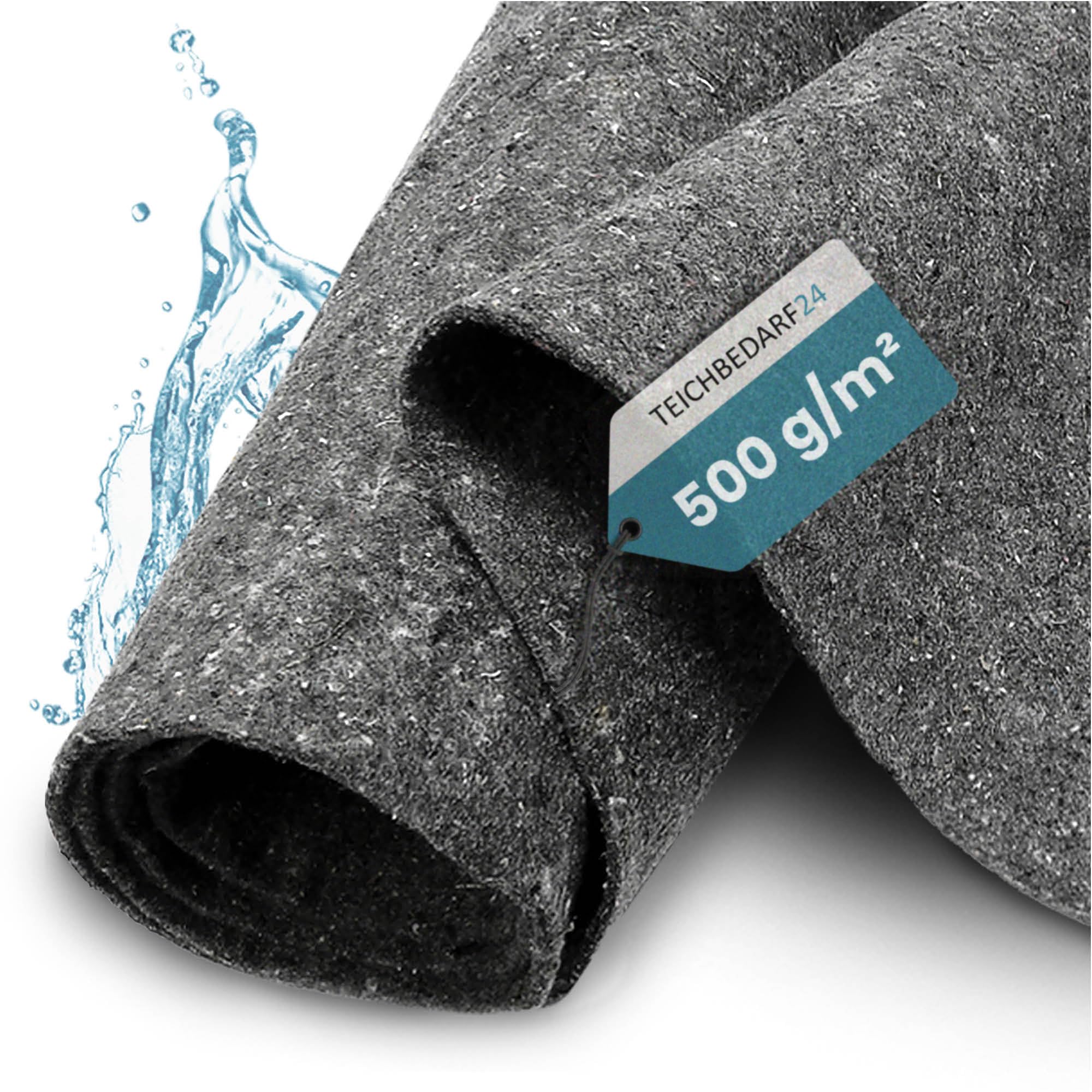 TeichVision – Telo protettivo in tessuto non tessuto per laghetti (tessuto non tessuto 500 g/m², 6 m x 2 m), grigio