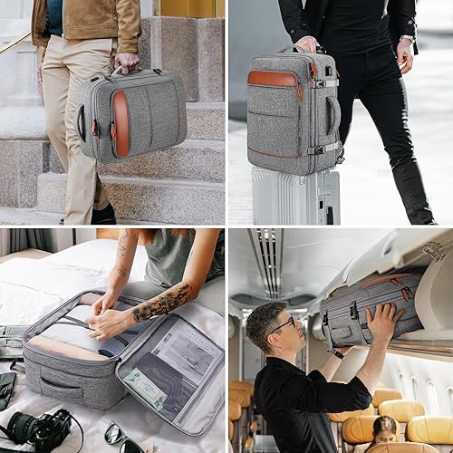 Miniatura 7 de Mochila de viaje Bagsure, equipaje de 42L, mochila aprobada para vuelos, mochila expandible, mochila para laptop, Grande, Viajes