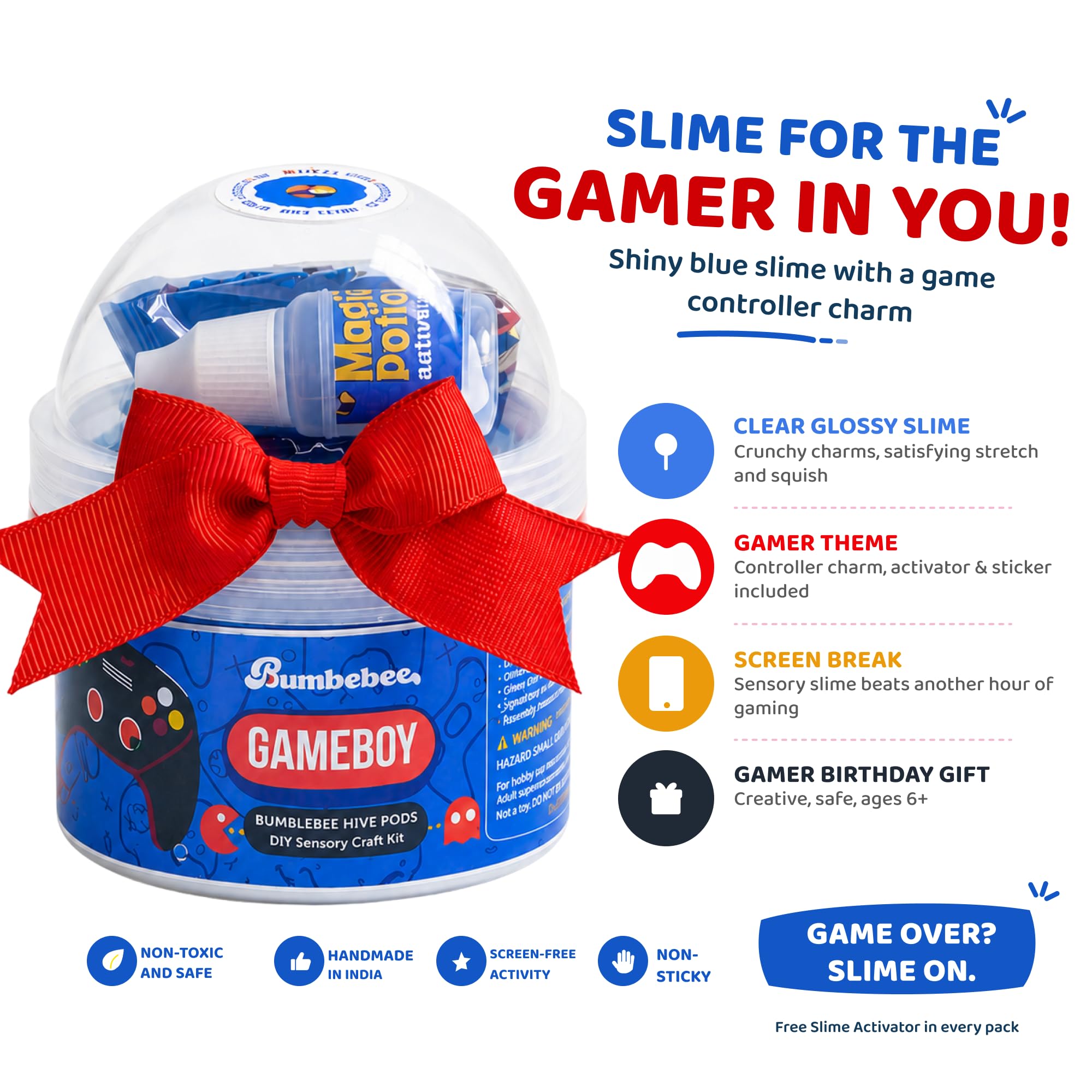 Bumblebee Slime Kit - Gameboy Hivepod for Kids -2