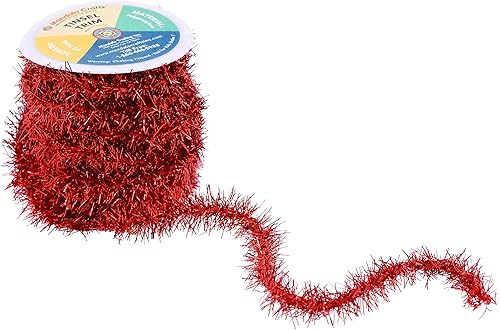 Miniatura 9 de Mandala Crafts Guirnalda de oropel metálica iridiscente, cinta fina de oropel, mini guirnalda para decoración de árbol de Navidad, boda, suministros