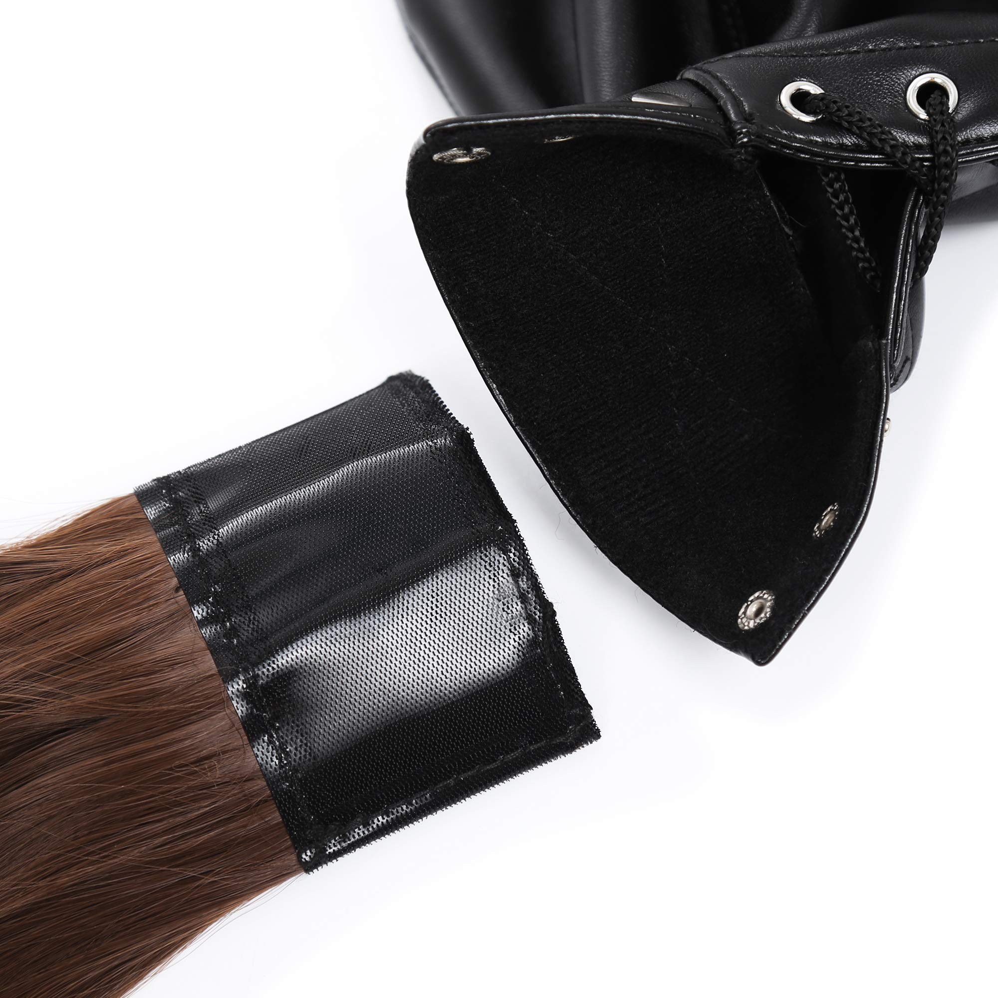 SXOVO Cagoule BDSM Masque avec Perruque Accessoires de Jeu Sexy SM pour Cosplay Esclave et Maître Fétiche Retenue et Bondage Sex Toýs pour Femme Homme Couple (für BDSM königin)