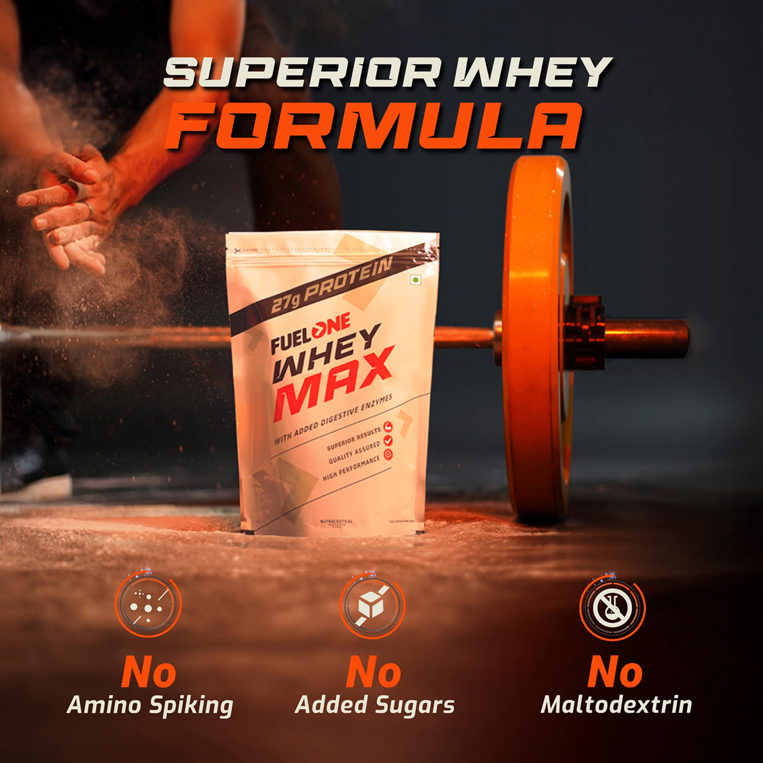 FUELONE Whey Max Protein Blend, Cold Coffee, 1kg (2.2lbs) — Amazon image 4