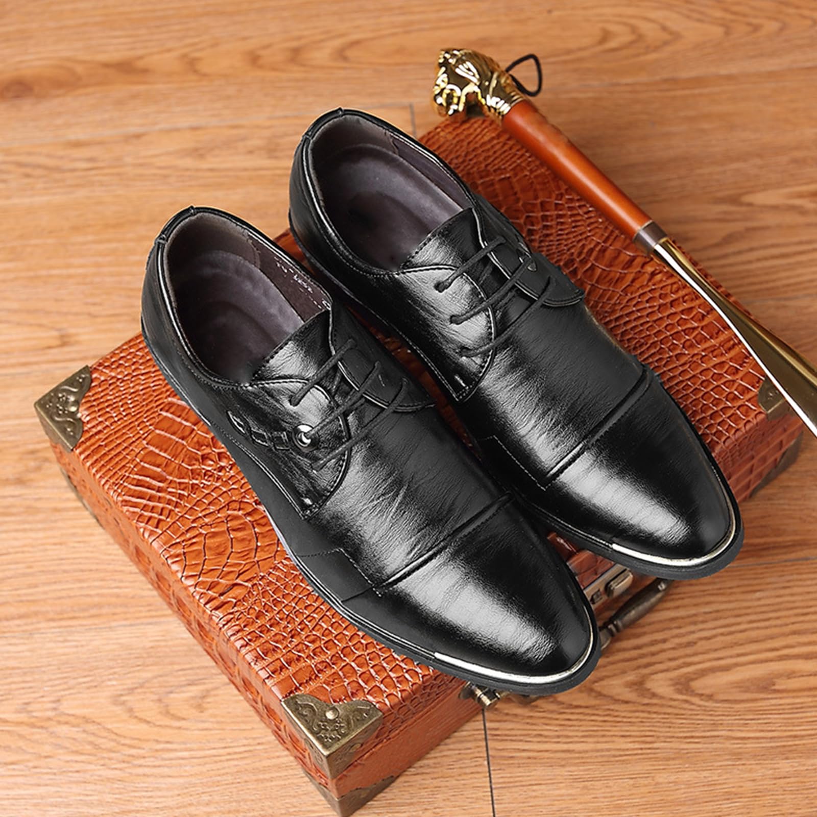 Scarpe Eleganti da Cerimonia per Uomo | Stringate, in Pelle, Casual, Classico, Antiscivolo, Party, Formali, Business, Ufficio