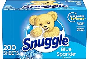 Snuggle Blue Sparkle Fabric Softener Dryer Sheets for Pet Hair