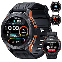 OUKITEL Smartwatch Uomo,Orologio Militare Smart Watch con Chiamate Vocale,1.43 AMOLED Screen 24, 7 Sonno Cardiofrequenzimetro,100+ Sportive Fitness Tracker per iOS Android