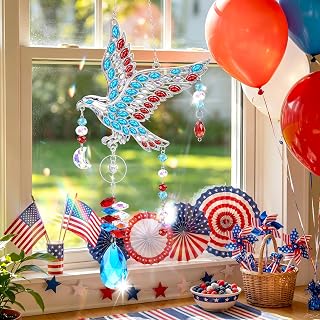 American Bald Eagle Statue Crystal Suncatchers for Women Birthday Gifts | Hanging Crysta Suncatcher for Window Garden Home Decor, Christmas Housewarming Gifts for Women Mom Grandma