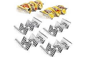 Taco Holders Set of 6, Stainless Steel Taco Holder Stand
