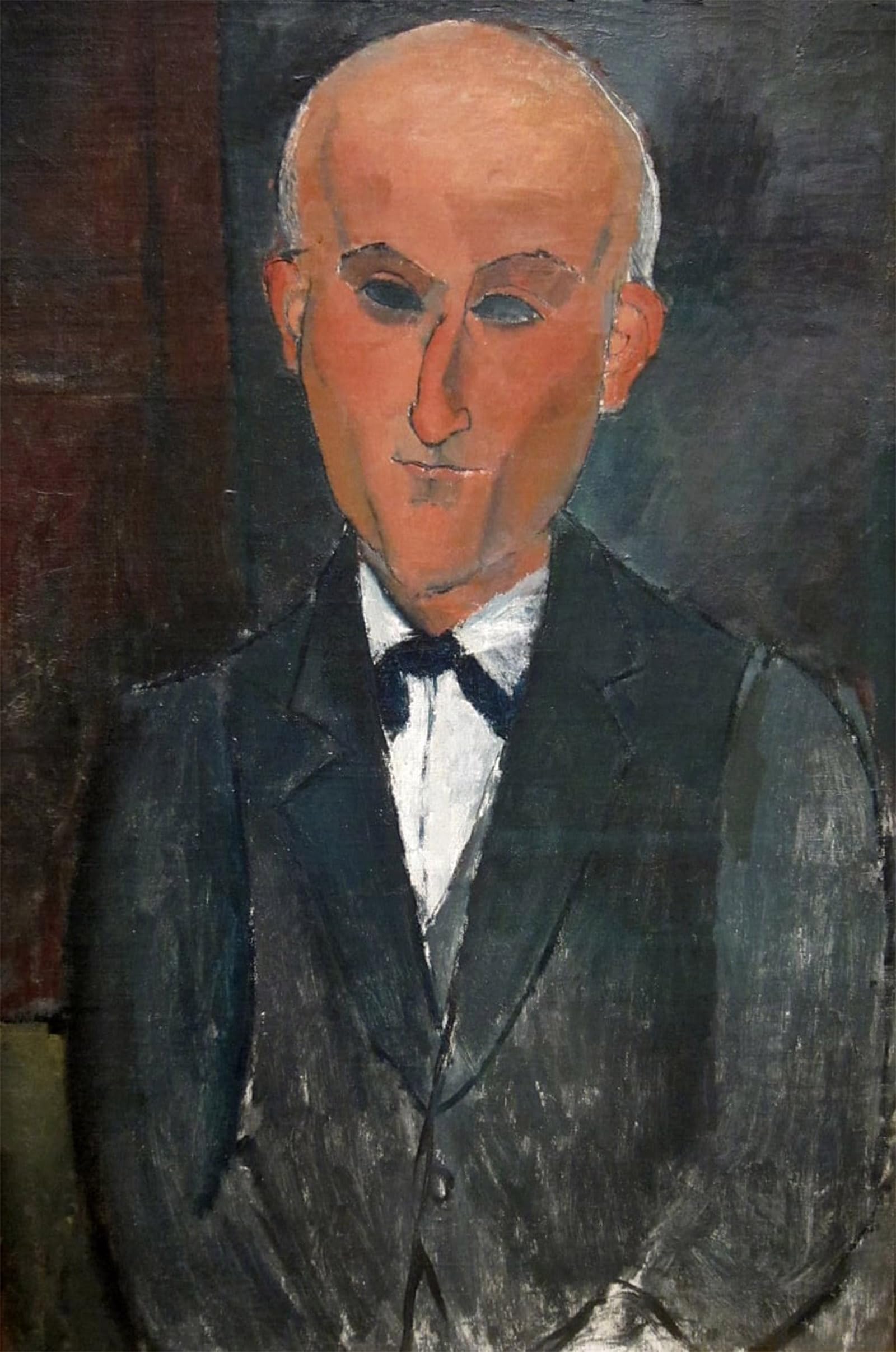 ARTXLXXBN Famous Prints Artwork Pictures Poster Painting Art Portrait of French Writer and Painter Max Jacob by Amedeo Modigliani Artwork Landscape Pictures for Home Decor 60x90cm