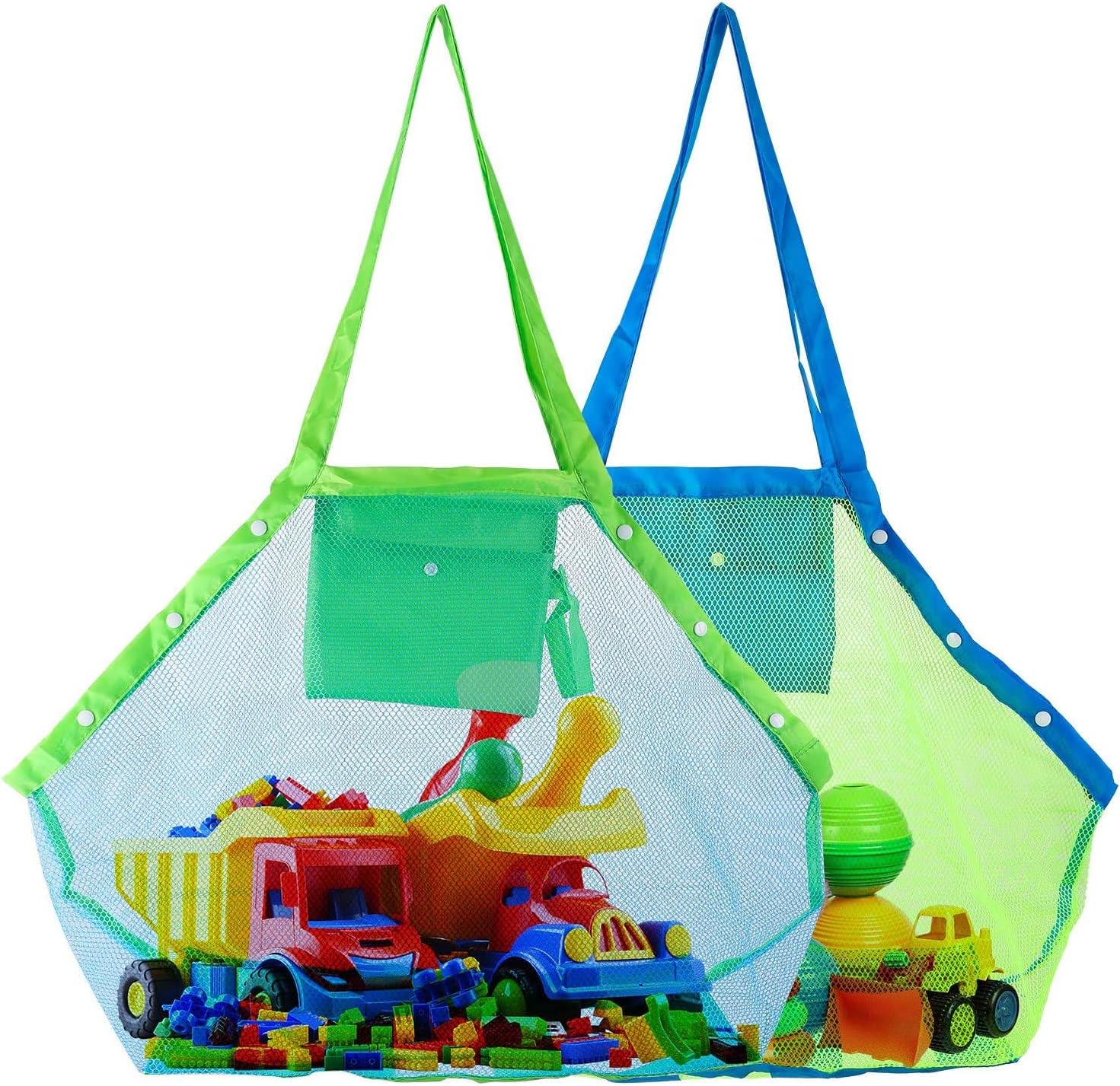 Excefore Mesh Beach Bag Extra Large Beach Bags and Totes Tote Backpack Toys Towels Sand Away for Holding Beach Toys Children’ Toys Market Grocery Picnic Tote Sand Toys Beach Net