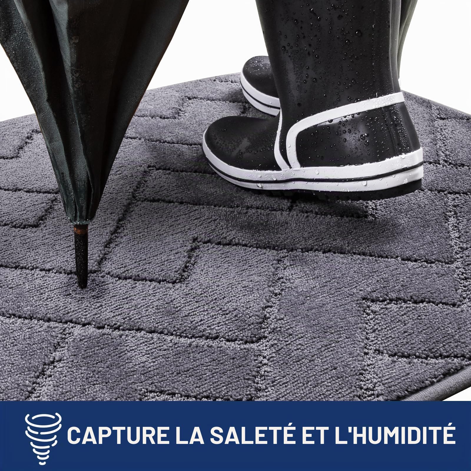 FCSDETAIL Paillasson Interieur 86 x 150 cm, Tapis d'Entrée Antidérapant et Lavable en Machine, Tapis de Sol Douces Absorbantes pour Chien, Entrée, Porte et Couloir