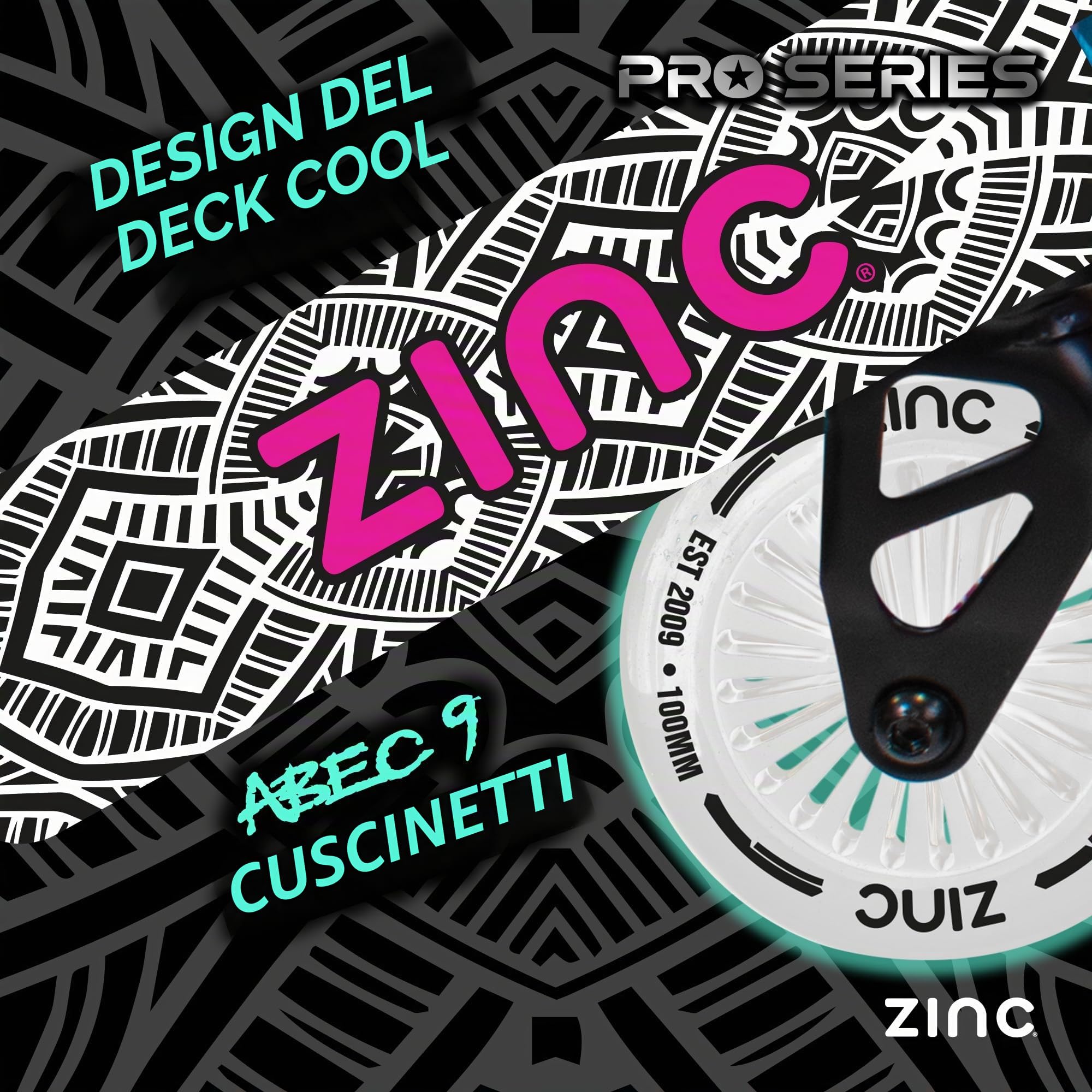 Hy-pro Zinc Stunt Scooter per bambini dai 6 anni in su, monopattino e scooter Stunt, design Pro T-Bar, cuscinetti a sfera ABEC 9, 100 ruote in poliuretano, leggero e stabile