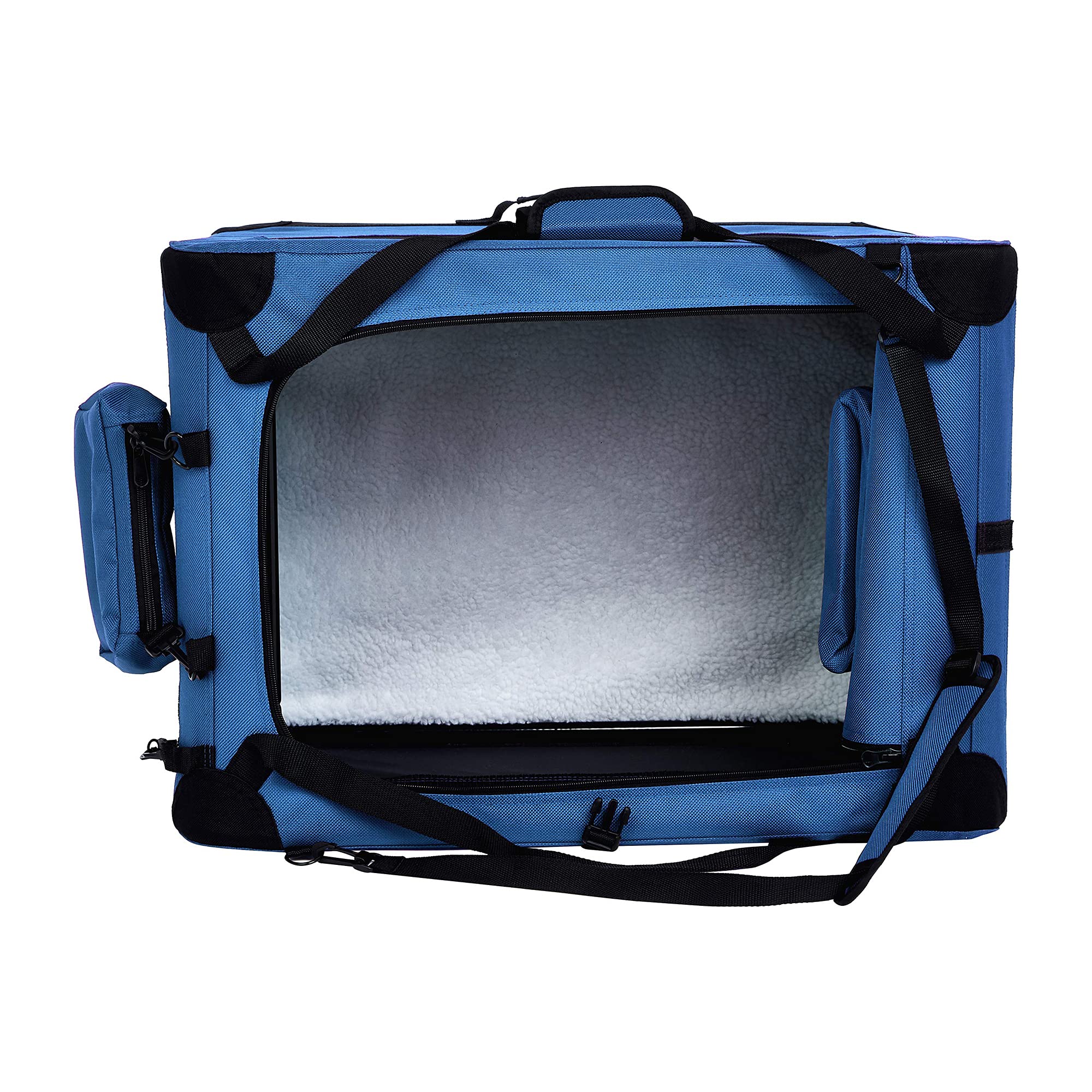Amazon Basics - Trasportino Morbido Pieghevole per Animali Domestici, Alta qualità, 66 cm, Blu