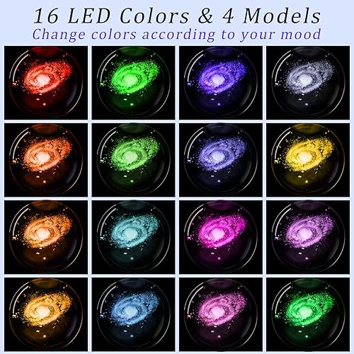 Miniatura 9 de Luz nocturna de bola de cristal de elefante 3D con base de madera de 16 colores, lámpara de bola de cristal de elefante mejorada de 3.15 pulgadas