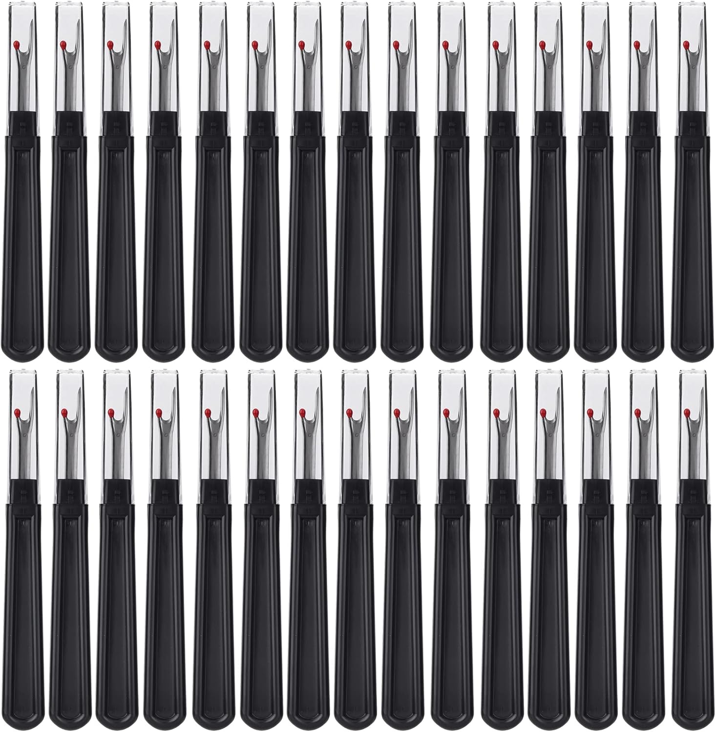 ESHATO 50 Pieces Sewing Seam Rippers,Stitch Thread Unpicker and Cutter for Crafting (Black)