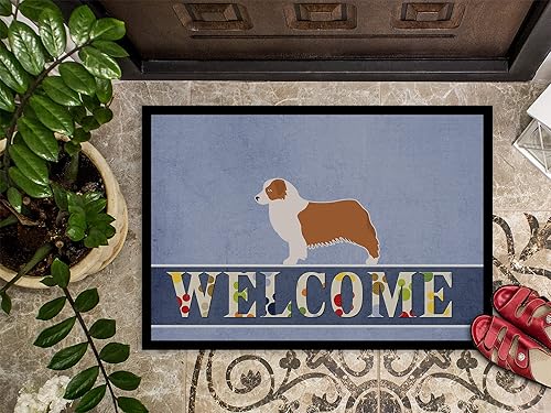 Miniatura 3 de Caroline's Treasures BB5537JMAT - Felpudo de bienvenida para perros de pastor australiano, alfombra para interiores o exteriores, 24 x 36 pulgadas,