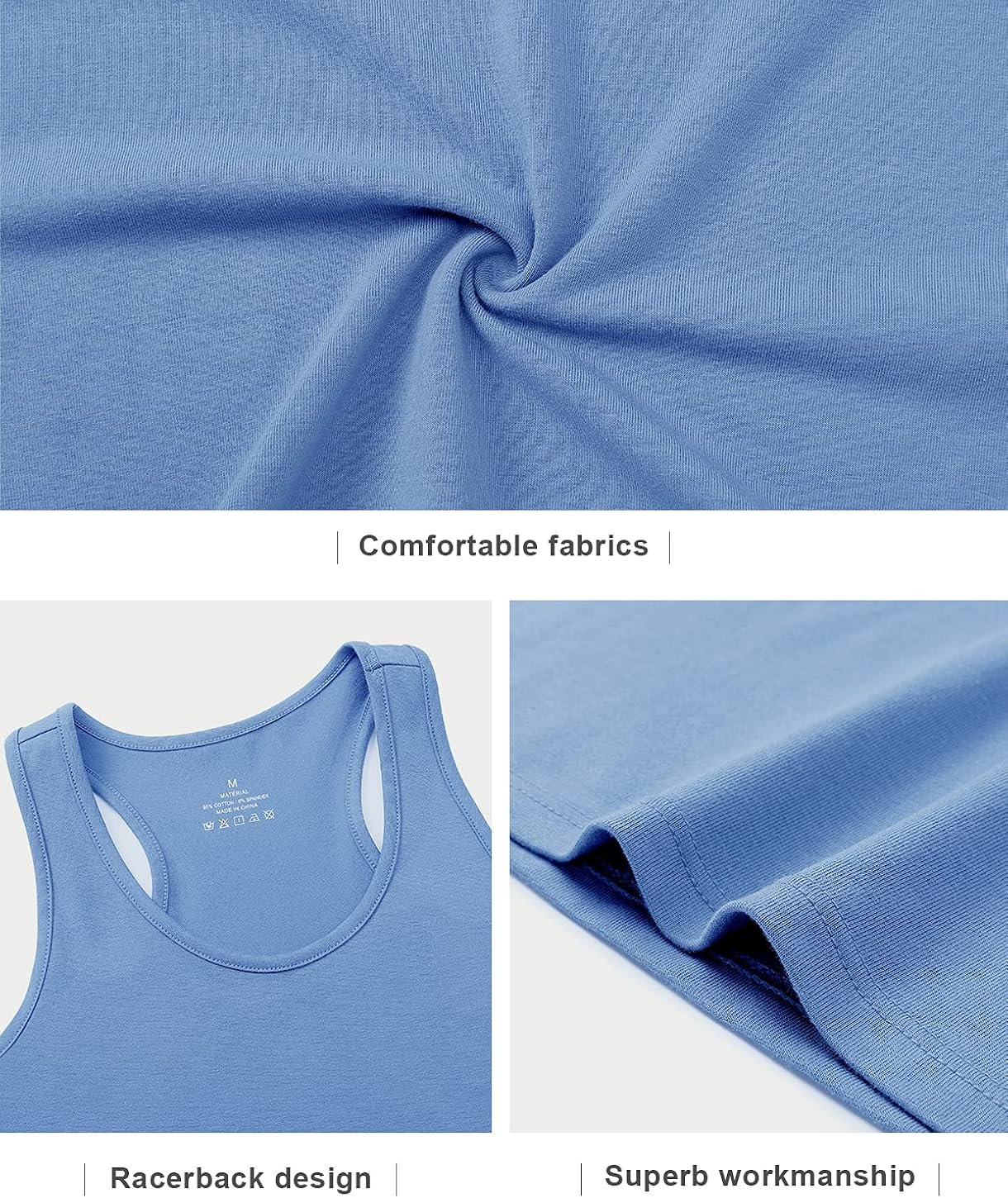 Miniatura 5 de Femdouce Camisetas sin mangas para mujer, camisetas sin mangas para entrenamiento, espalda cruzada, deportivas, camisetas básicas para correr,