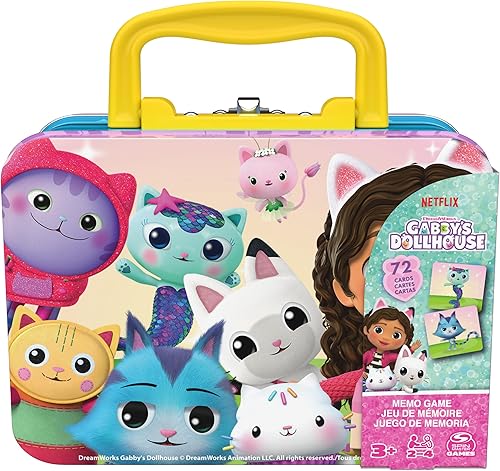 Miniatura 3 de Spin Master Games Gabby's Dollhouse Memo Game - Classic Memory Game in Practical Metal Case for The Popular Series on Netflix, for Children from 3
