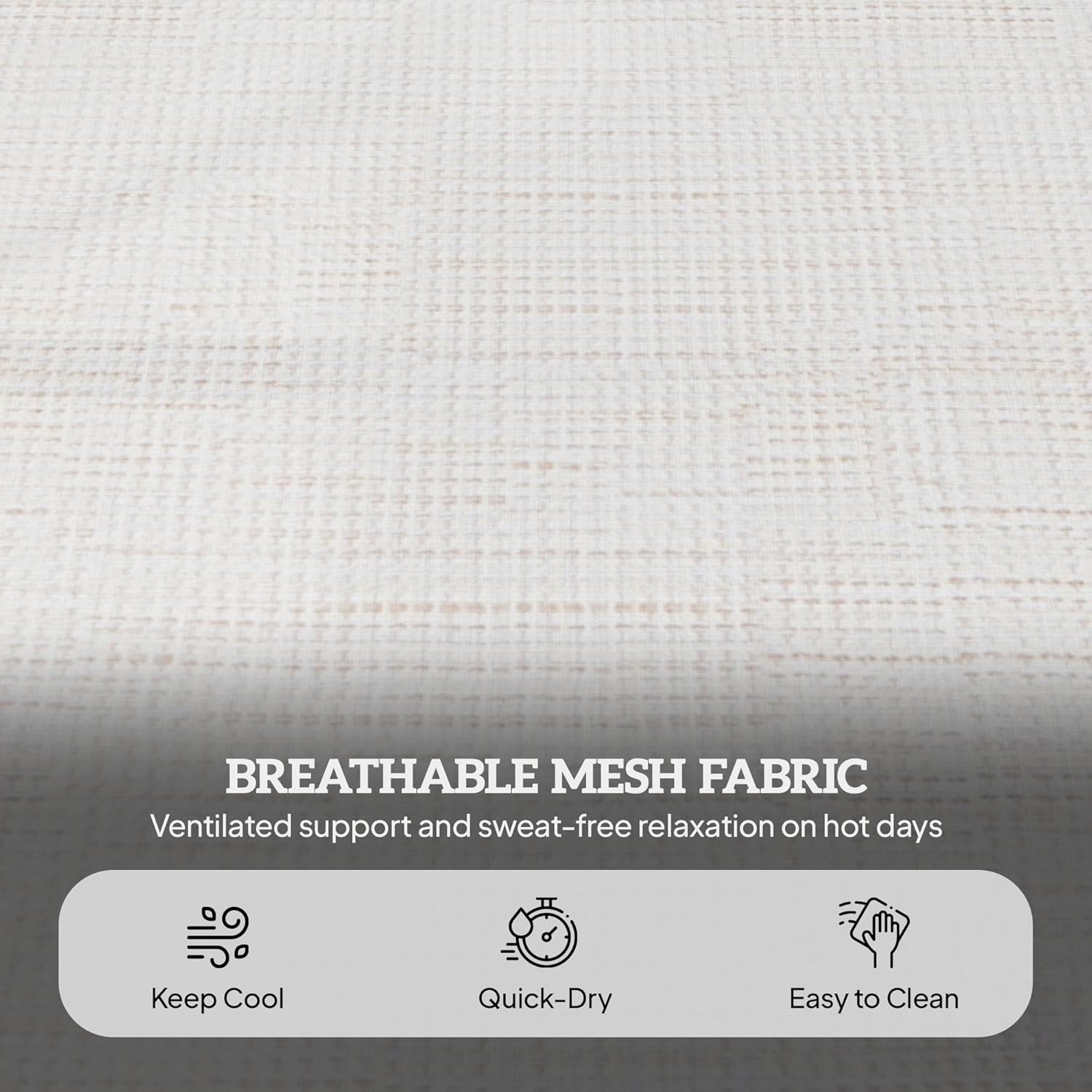 Outsunny Tanning Chaise Lounge Chair, 4-Position Beach Chair with Face & Arm Holes, Pillow headrest, Adjustable Sunbathing Chair, Cream White