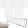 STORE FIXTURES DIRECT Gondola Shelf Fence, Wire Front Lip for Gondola Shelves, 48 L x 3 H, Chrome, 50 Pack