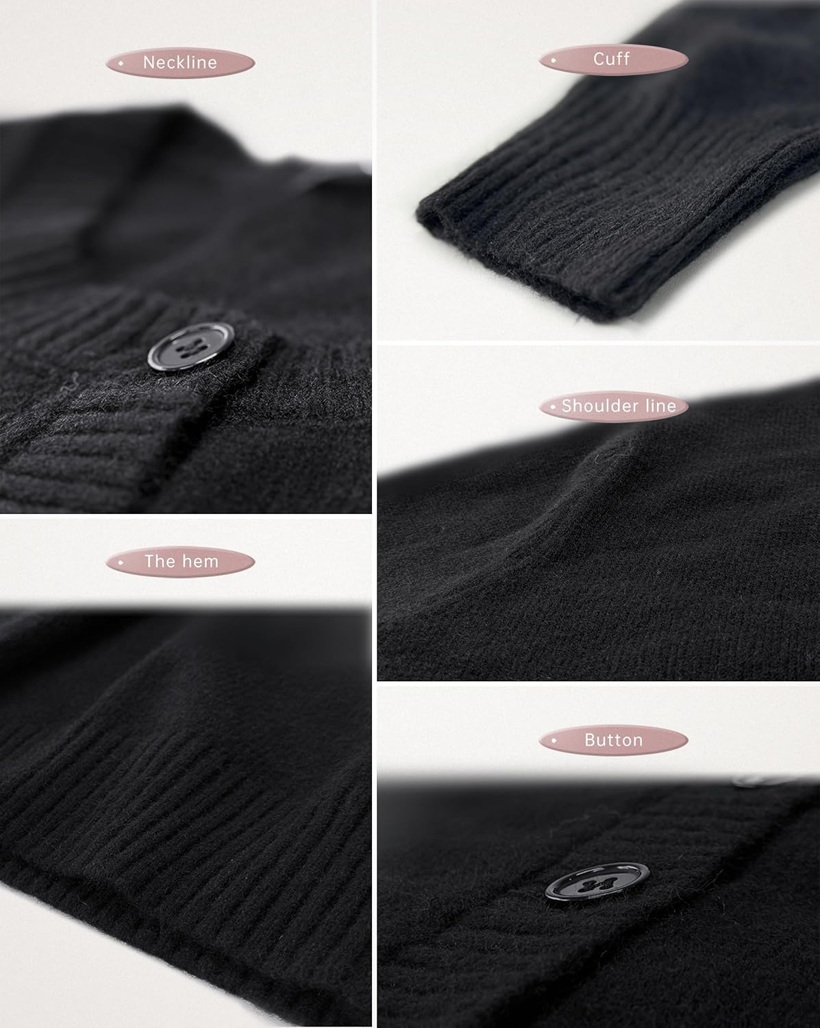 Urban CoCo Women's Button Up Cardigan Sweater Long Sleeve Knit Sweaters Jacket - Image 5